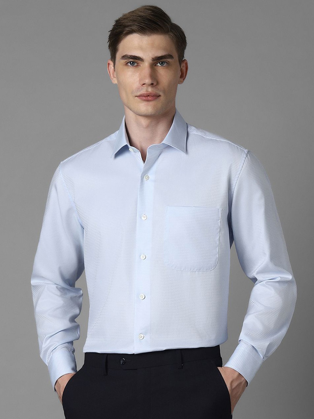 

Luxure by Louis Philippe Men Opaque Formal Shirt, Blue