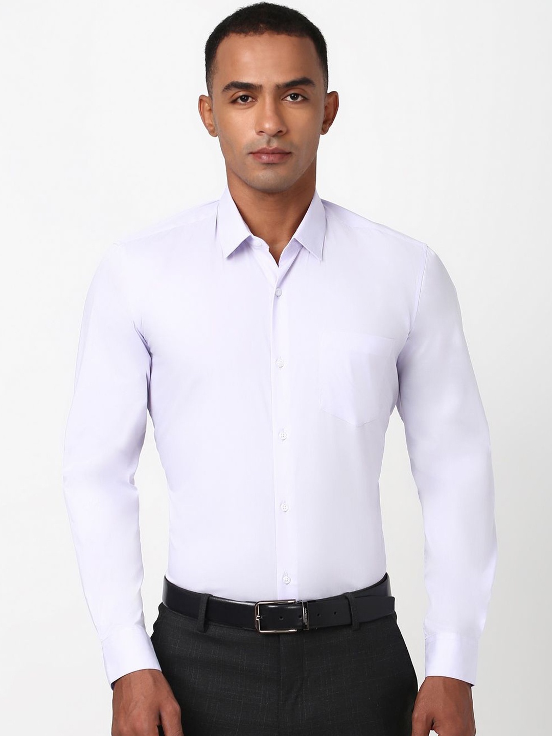 

Peter England Men Opaque Formal Shirt, Purple