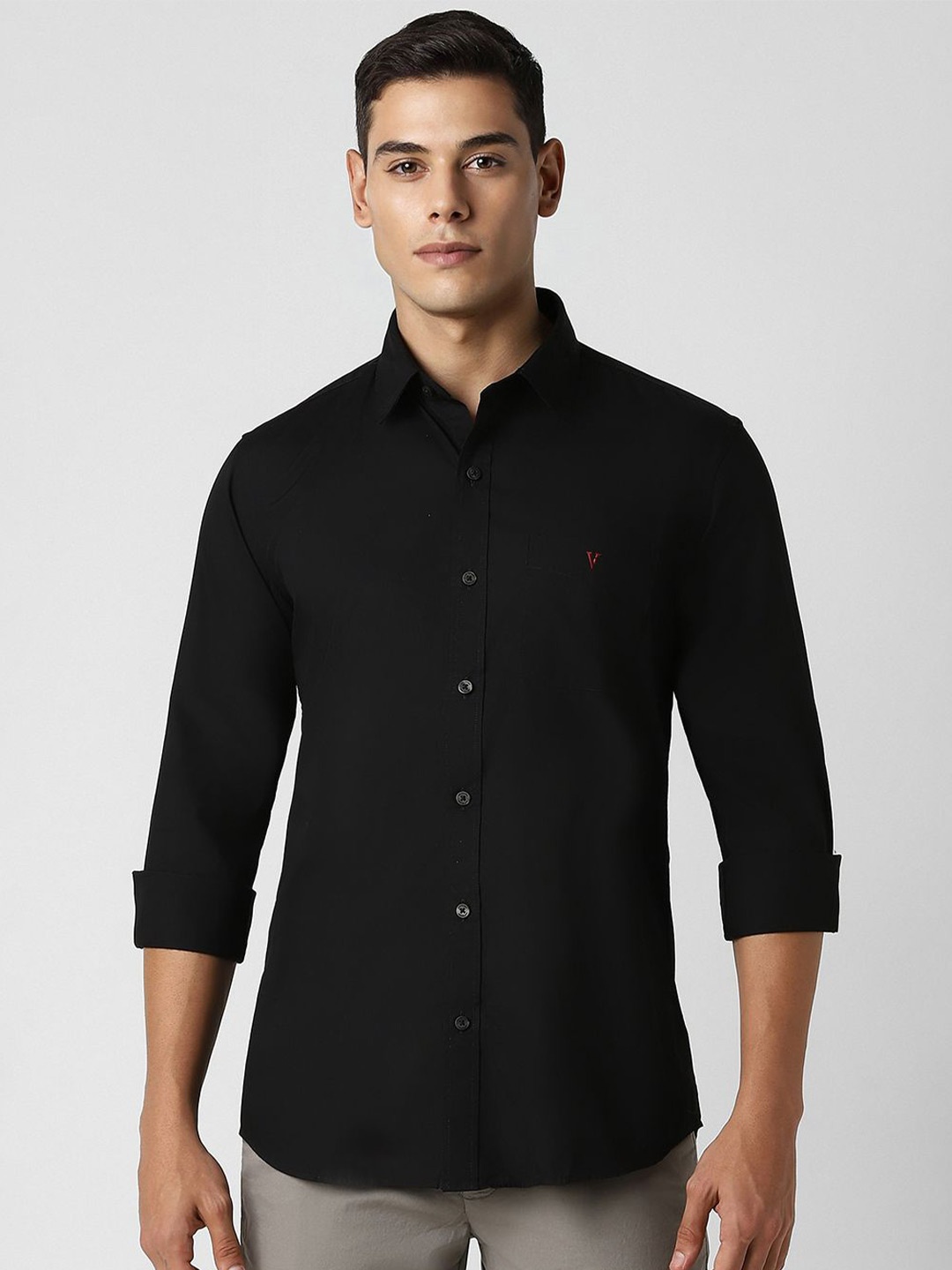 

Van Heusen Sport Men Solid Slim Fit Casual Shirt, Black