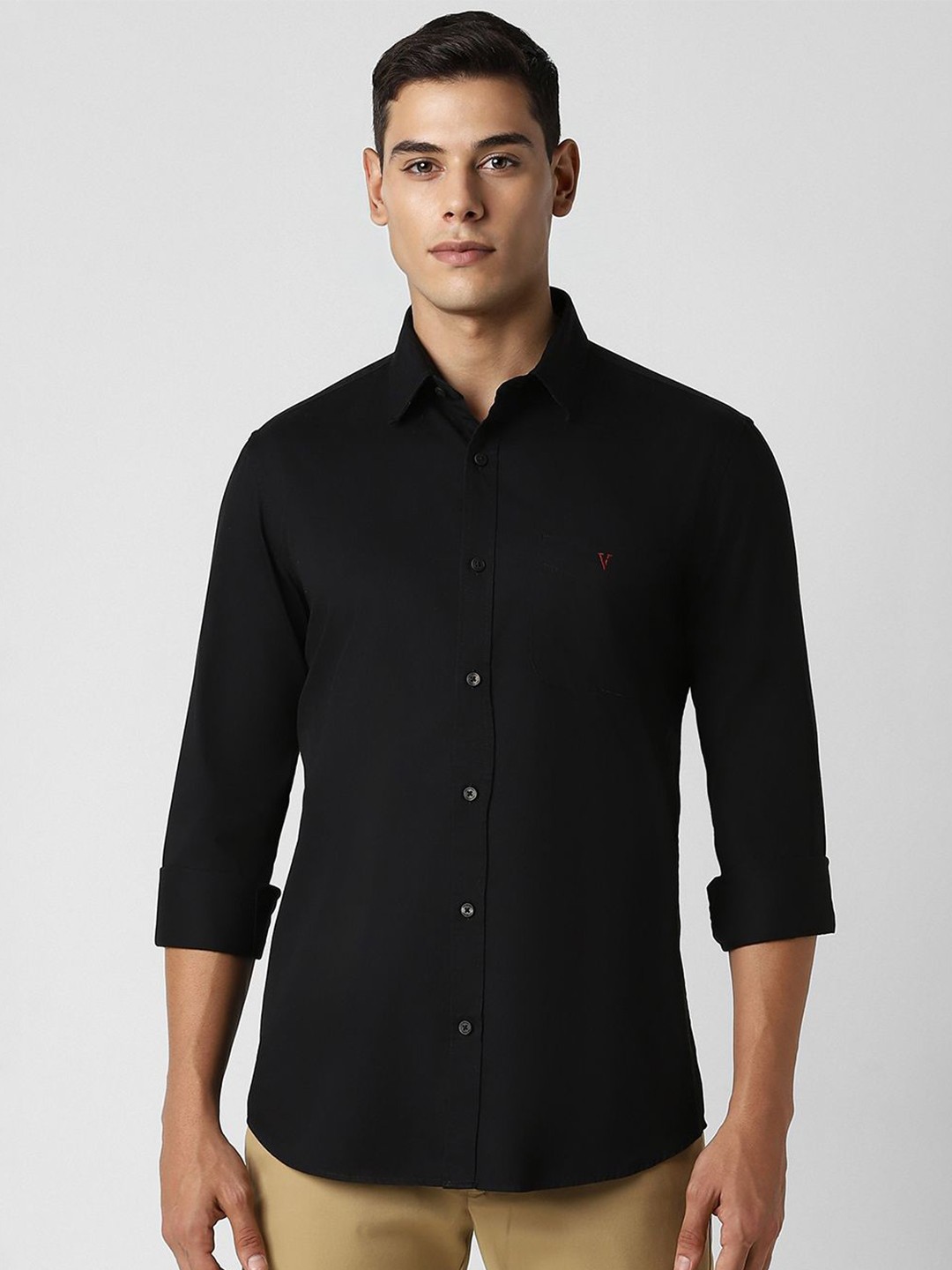 

Van Heusen Sport Men Slim Fit Opaque Casual Shirt, Black
