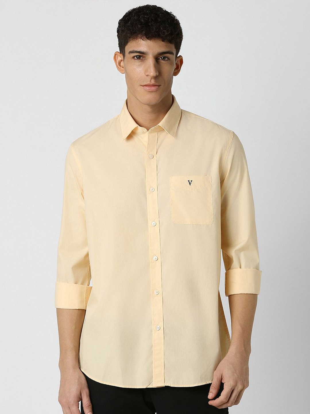 

Van Heusen Sport Men Solid Slim Fit Opaque Casual Shirt, Yellow