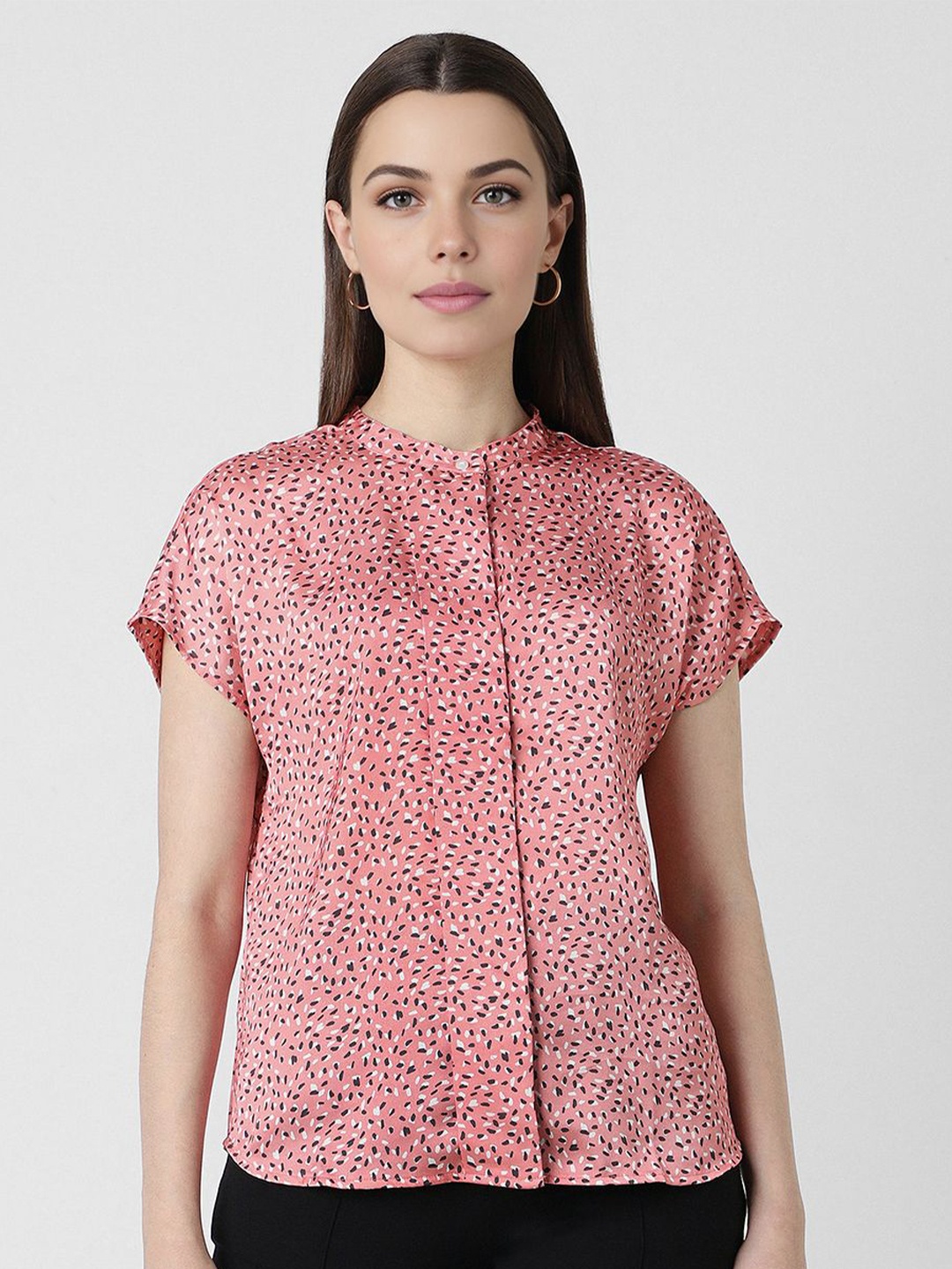

Van Heusen Woman Women Opaque Printed Casual Shirt, Pink