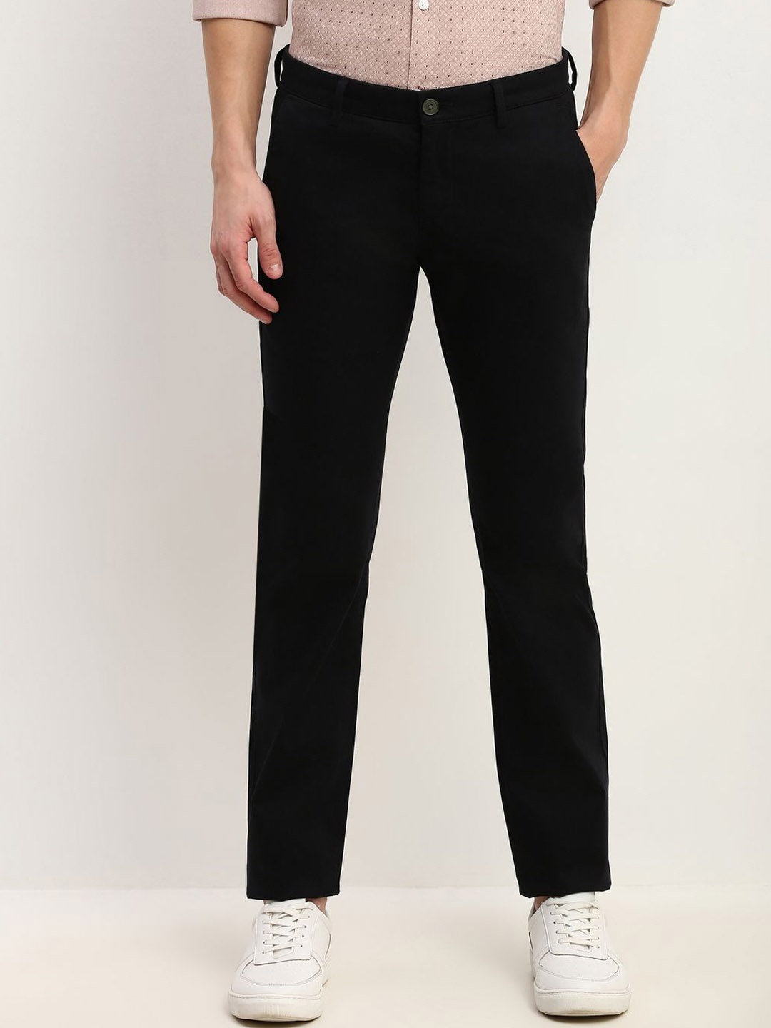 

Allen Solly Men Slim Fit Trousers, Black