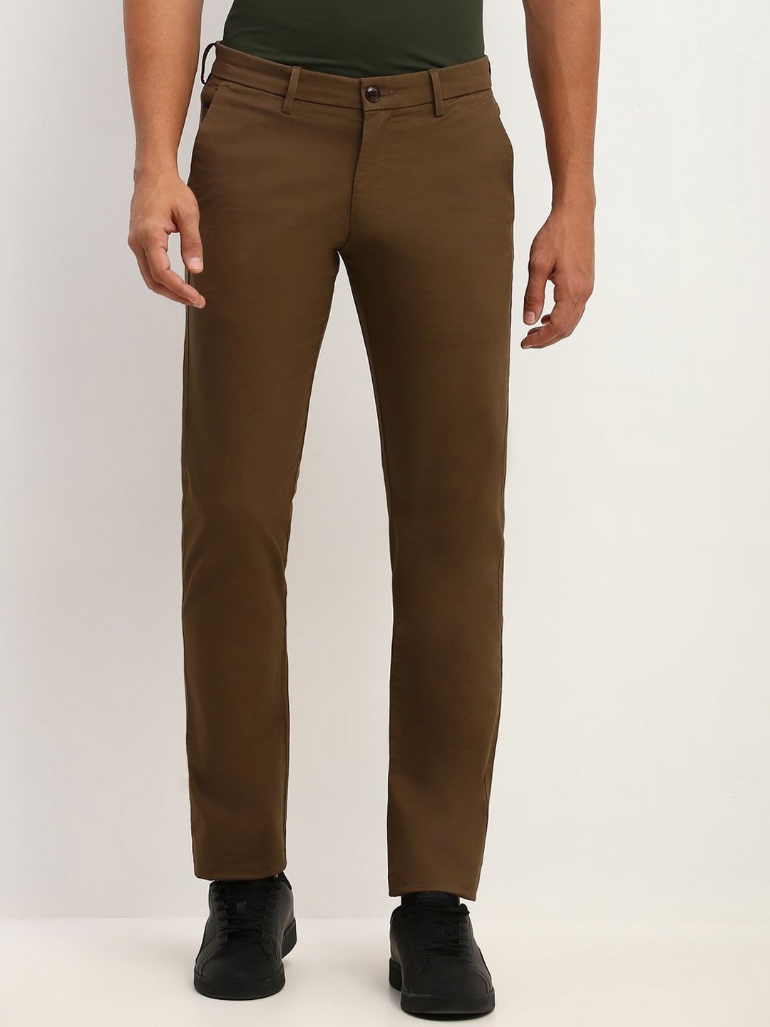 

Allen Solly Men Slim Fit Trousers, Brown