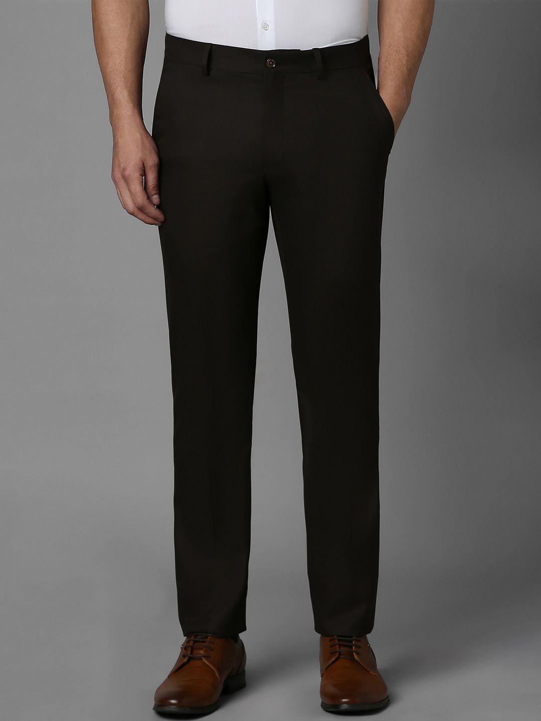 

Louis Philippe Men Slim Fit Trousers, Navy blue