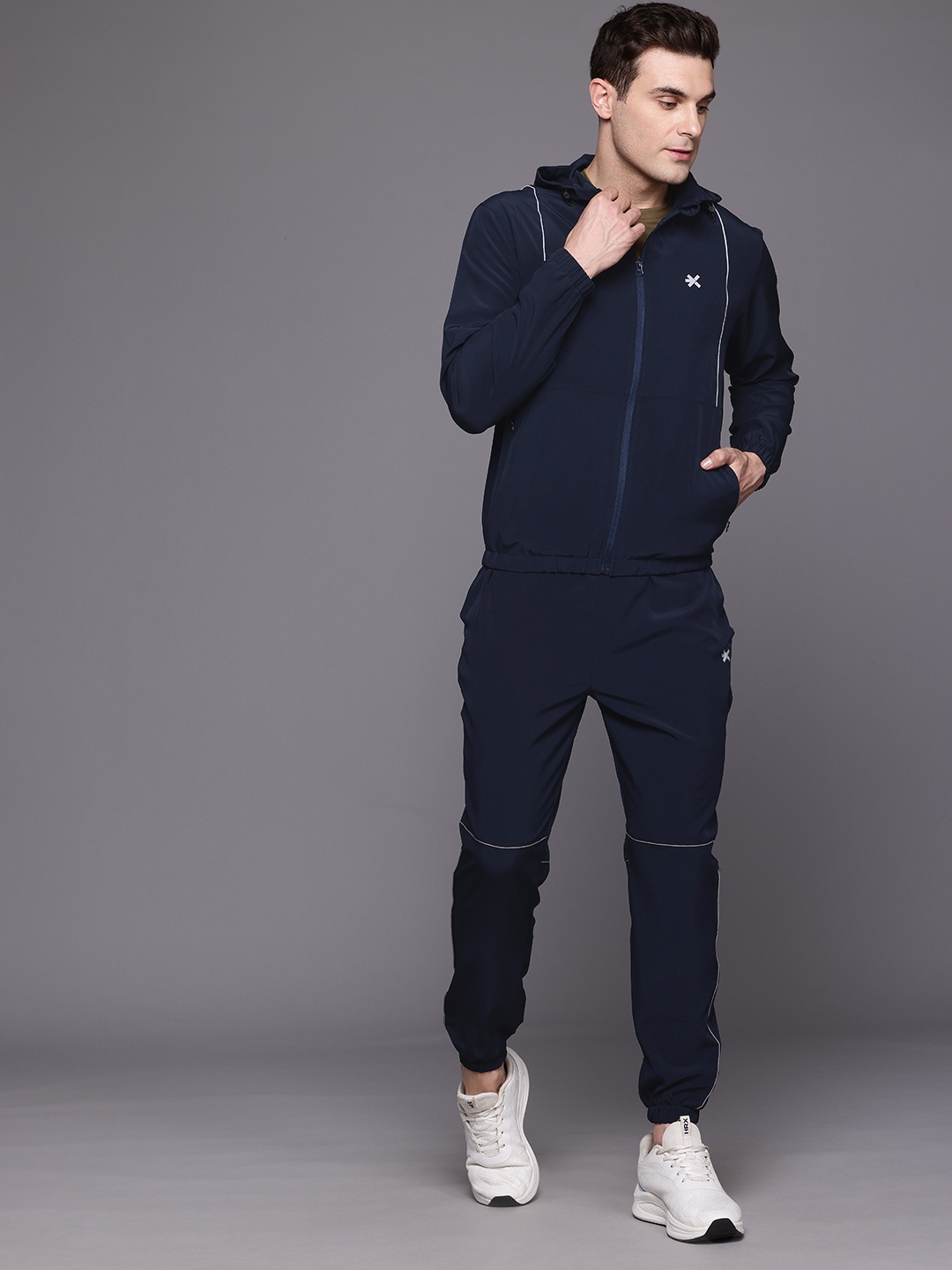 

HRX by Hrithik Roshan Rapid Dry Training Track suits, Navy blue