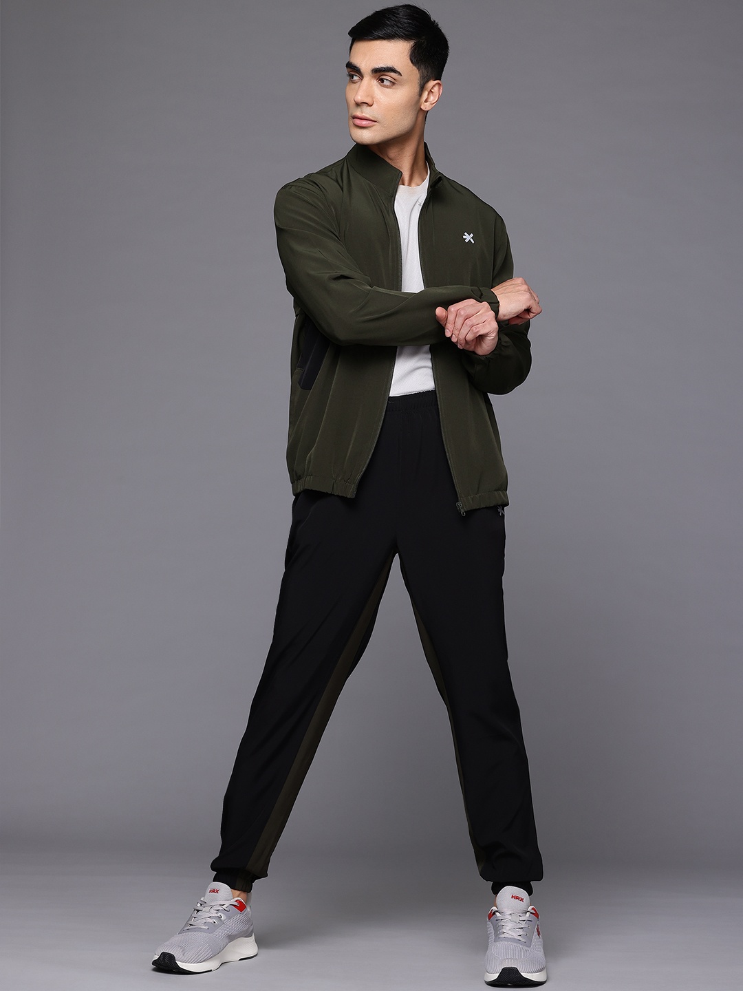 

HRX by Hrithik Roshan Men Rapid-Dry Training Tracksuit, Olive