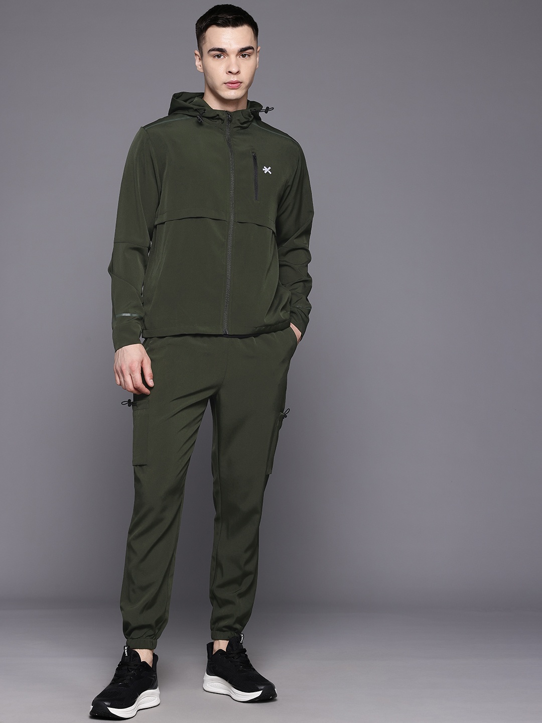 

HRX by Hrithik Roshan Men Rapid-Dry Training Tracksuit, Olive