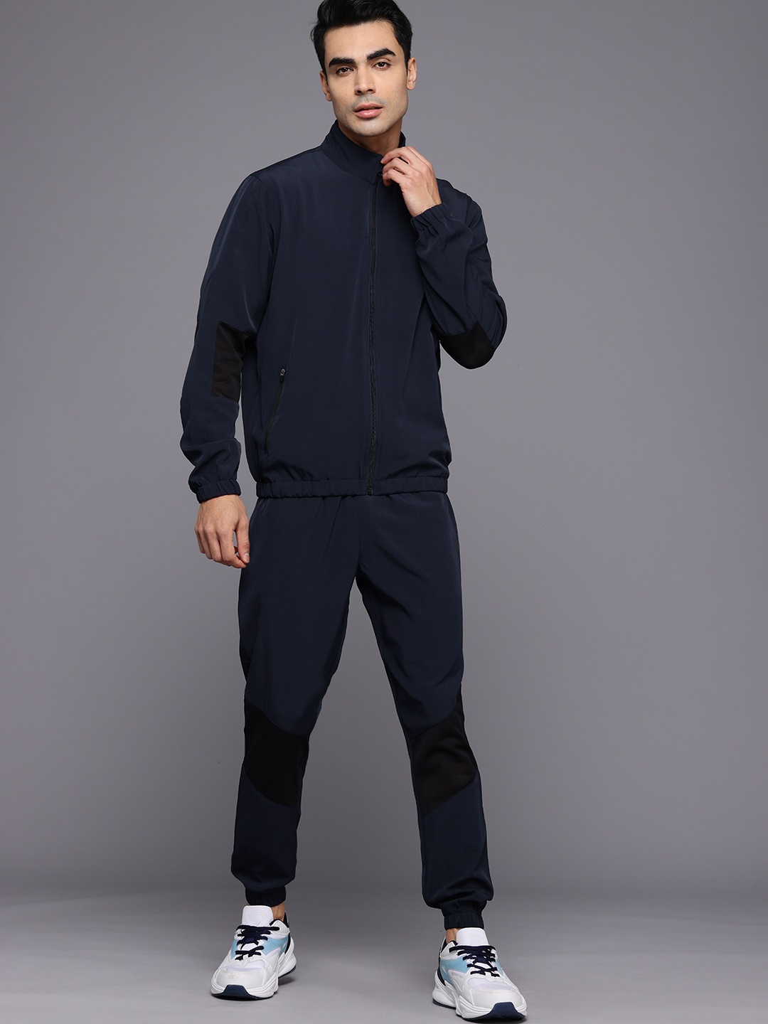 

HRX by Hrithik Roshan Men Rapid-Dry Running Tracksuit, Navy blue