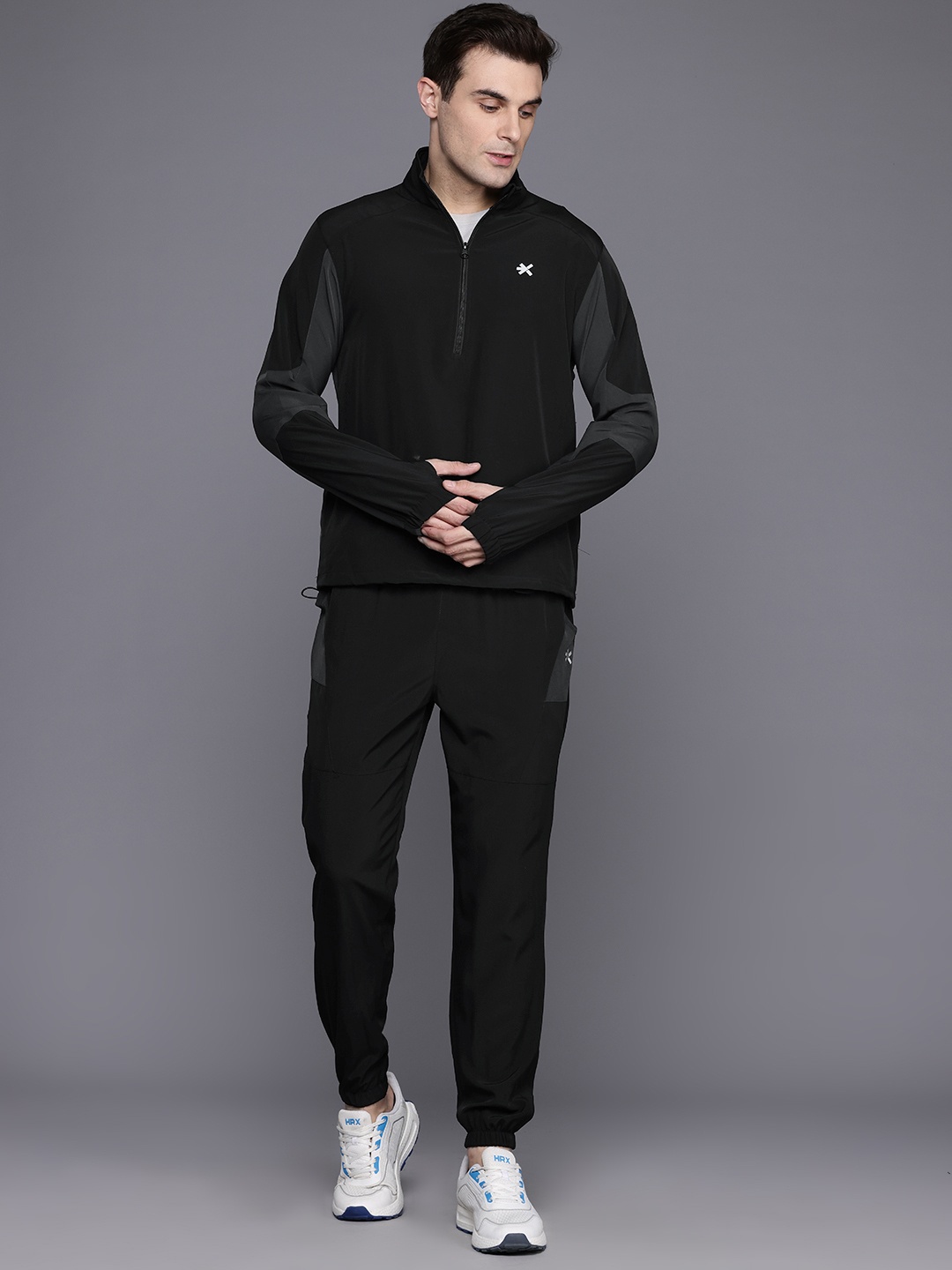 

HRX by Hrithik Roshan Rapid-Dry Training Tracksuit, Black