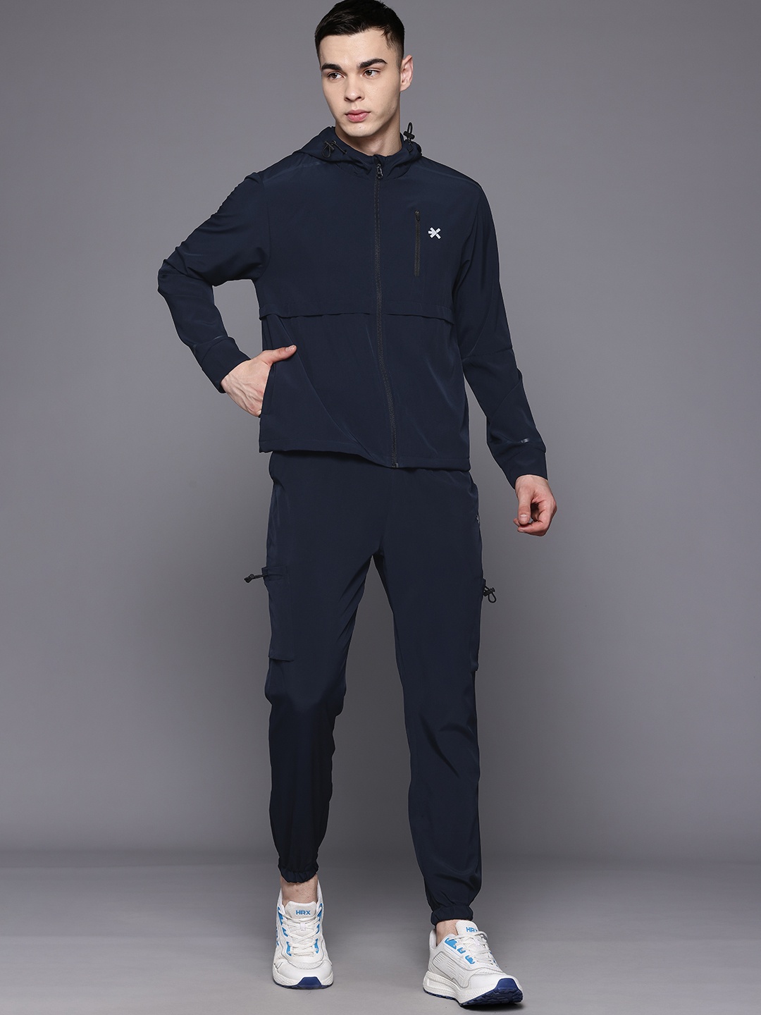 

HRX by Hrithik Roshan Men Rapid-Dry Training Track Suit, Navy blue