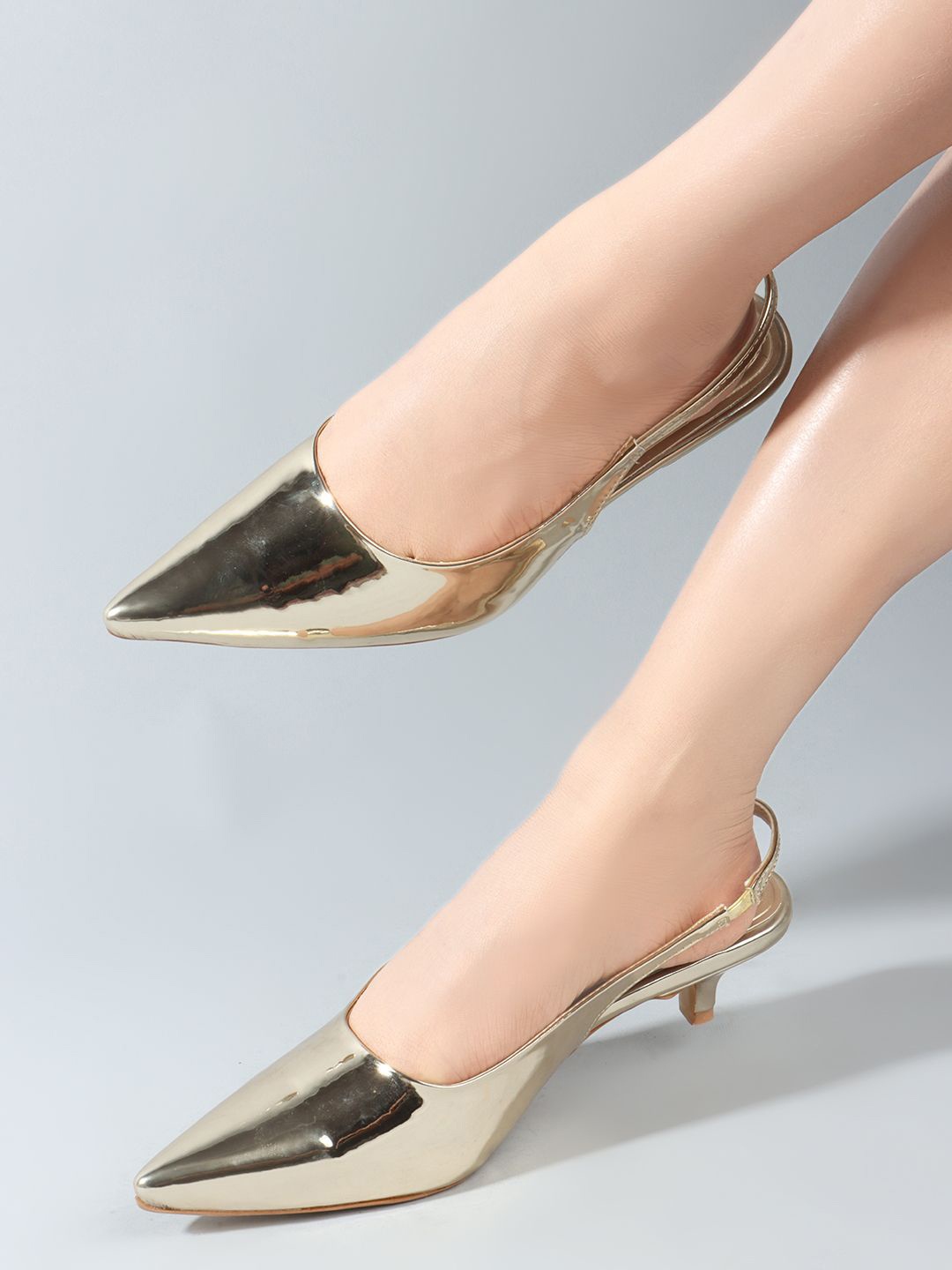 

ELLE Party Kitten Mules, Gold