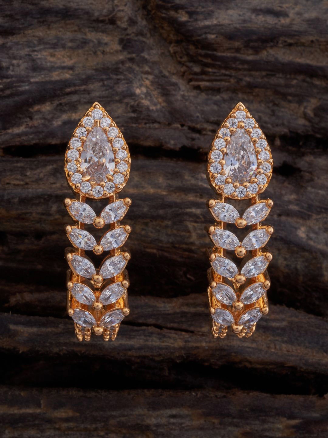 

Kushal's Fashion Jewellery Gold Plated Cubic Zirconia Classic Drop Earrings