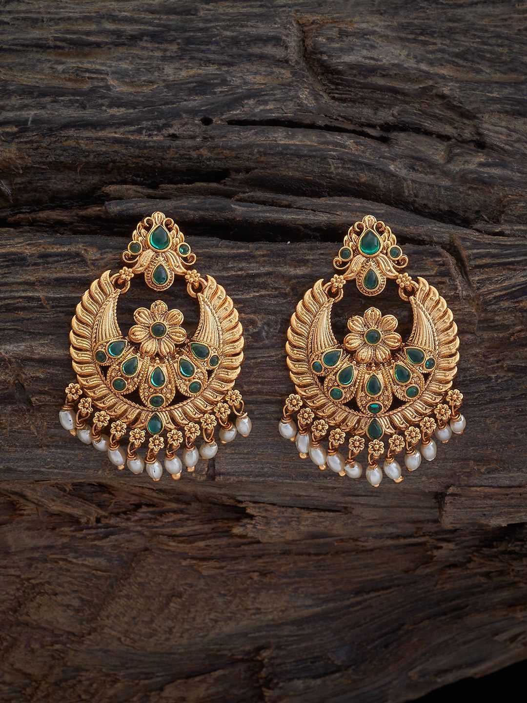 

Kushal's Fashion Jewellery Gold Plated Artificial Beads Chandbalis