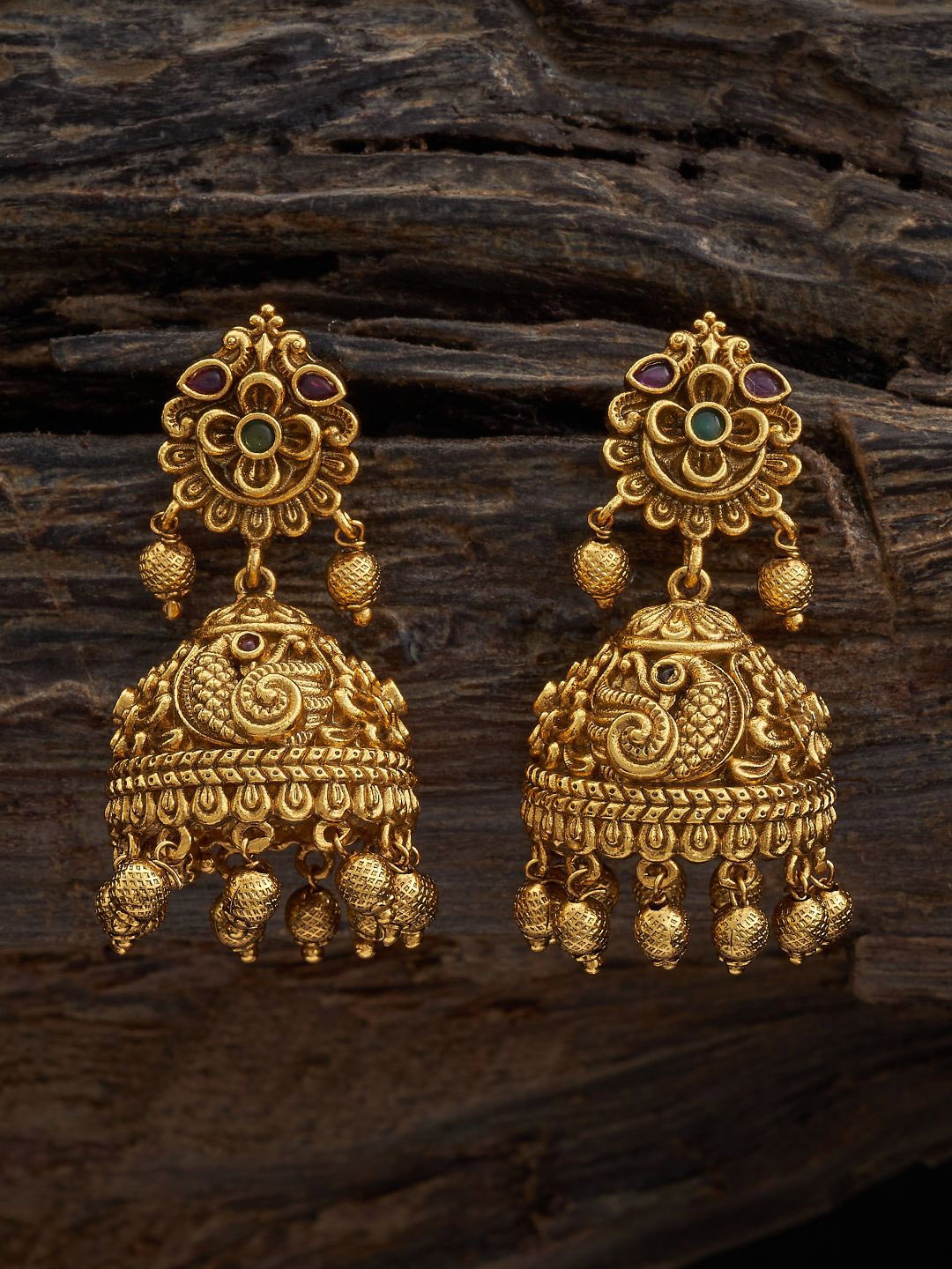 

Kushal's Fashion Jewellery Diamond Shaped Drop Earrings, Red