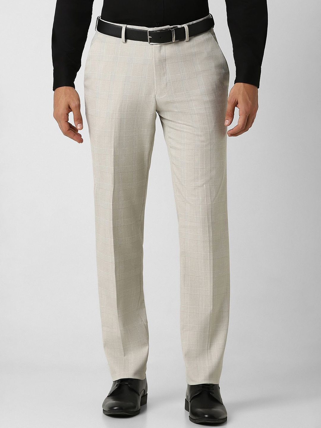 

Van Heusen Men Slim Fit Formal Trousers, Beige