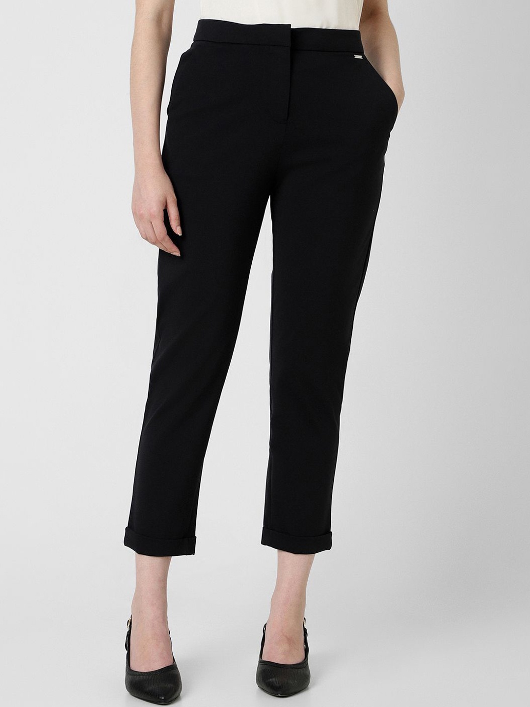 

Van Heusen Woman Regular Fit Trousers, Black