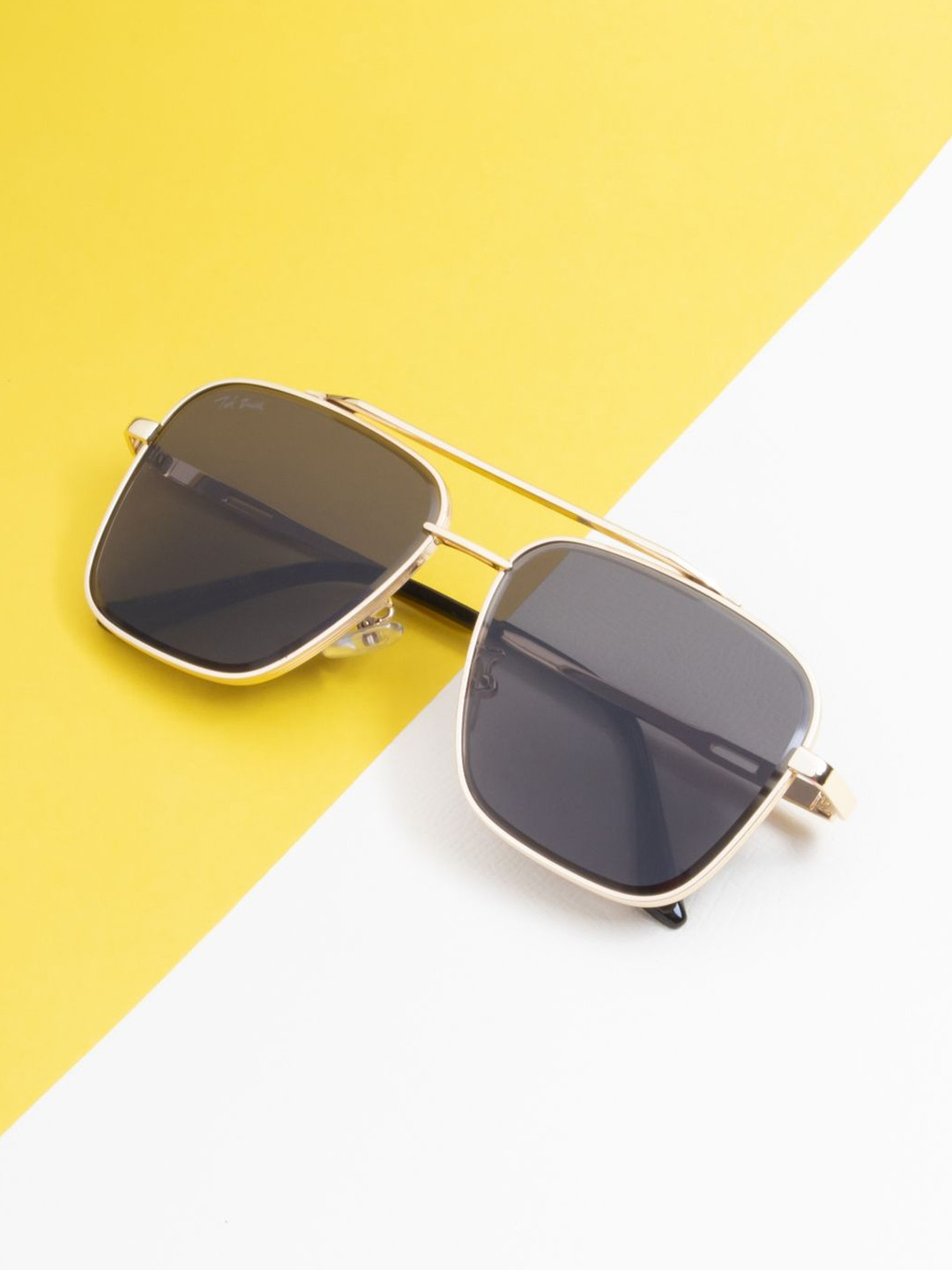 

Ted Smith Unisex Aviator Sunglasses with UV Protected Lens, Grey