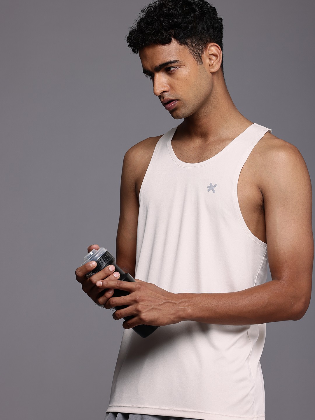 

HRX by Hrithik Roshan Rapid-Dry Running T-shirt, Cream