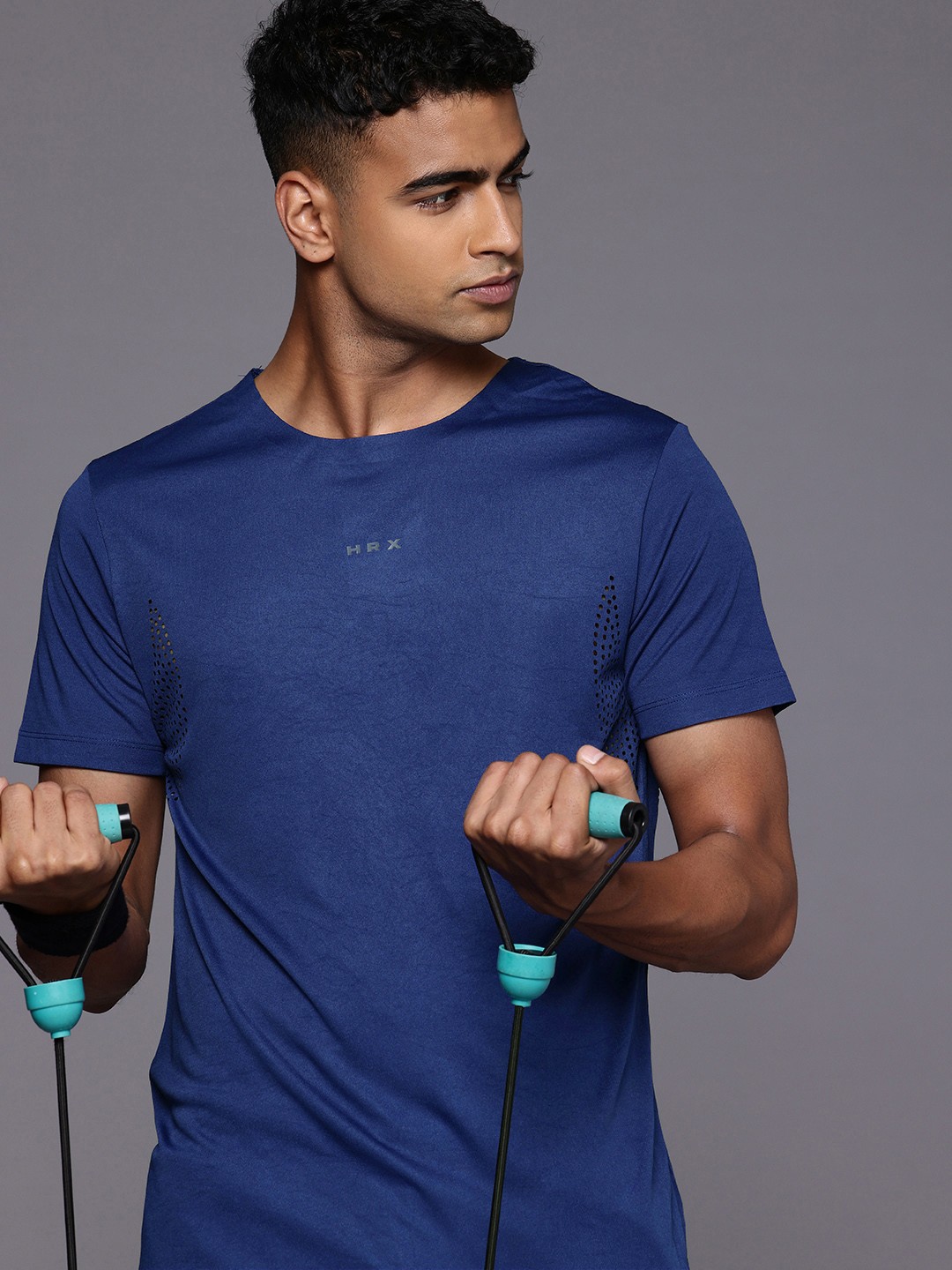 

HRX by Hrithik Roshan Rapid-Dry Training T-Shirt, Blue