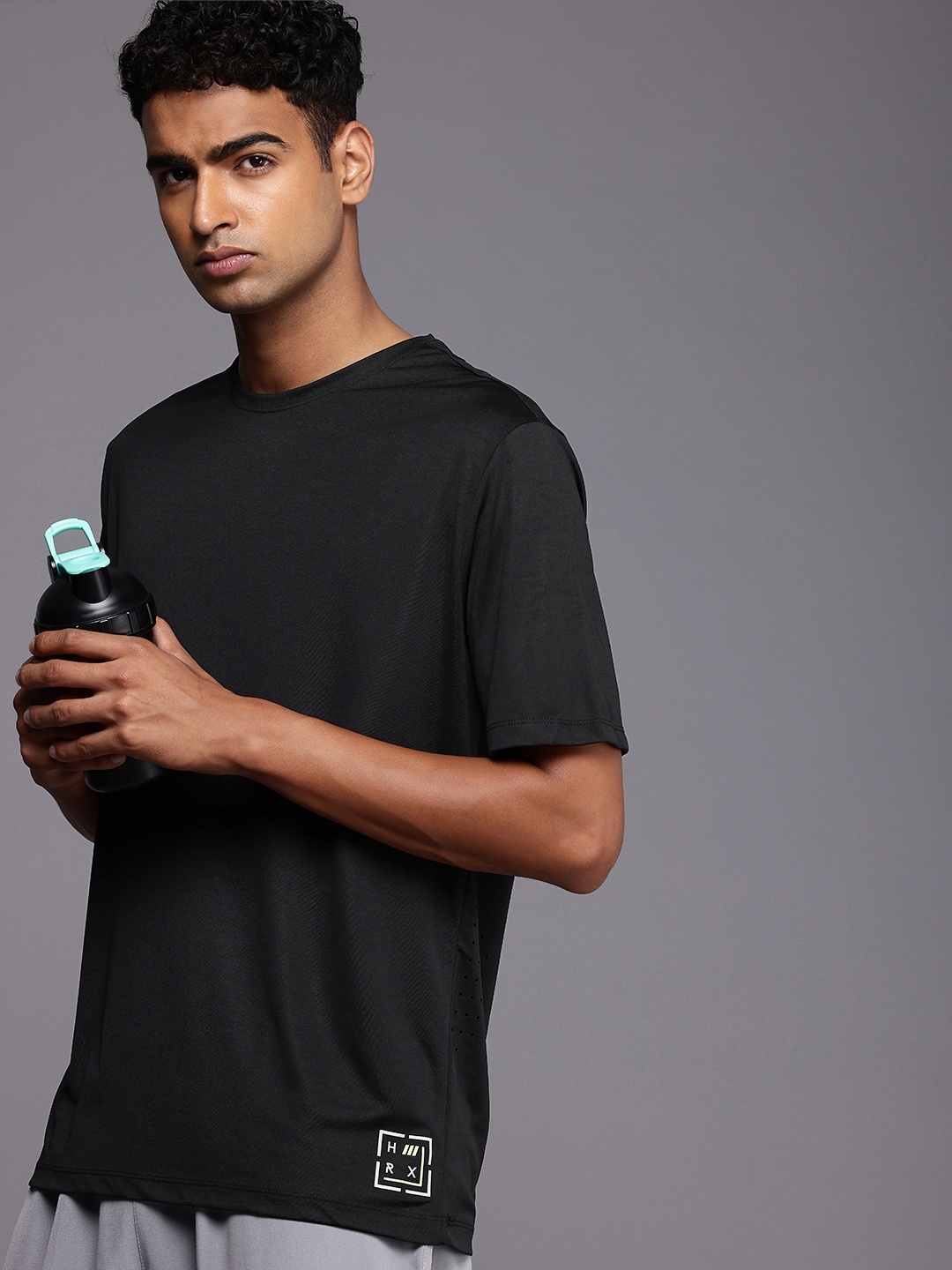 

HRX by Hrithik Roshan PERFORMANCE BONDED Rapid-Dry Running T-shirt, Black