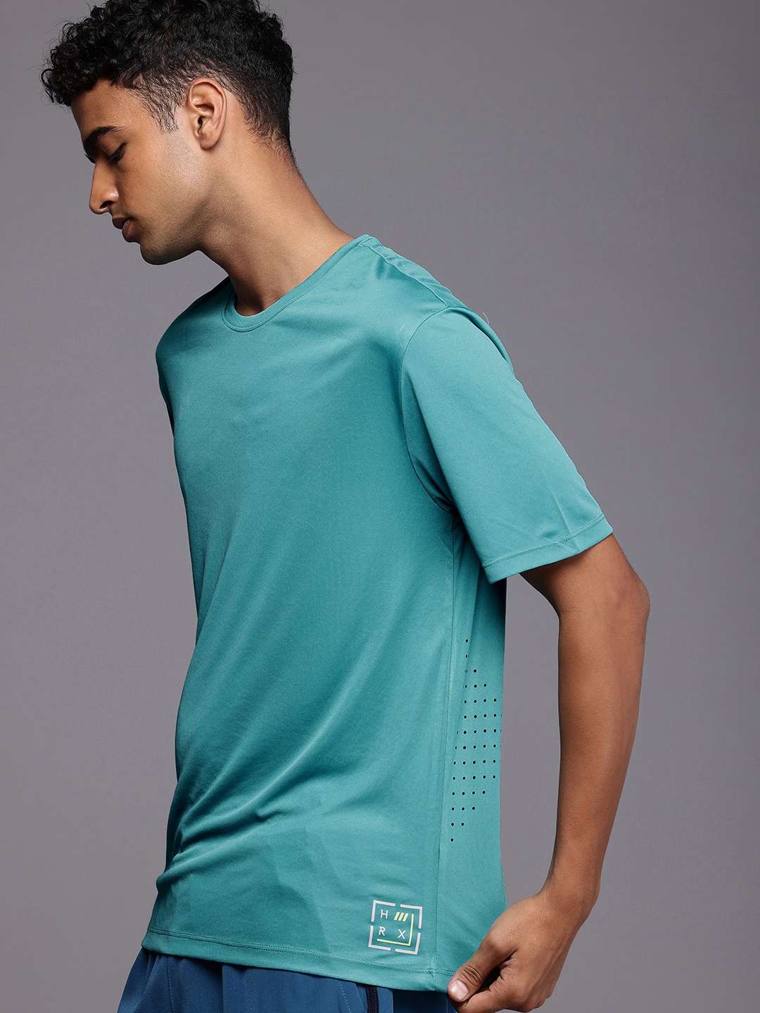 

HRX by Hrithik Roshan PERFORMANCE BONDED Rapid-Dry Running T-shirt, Blue