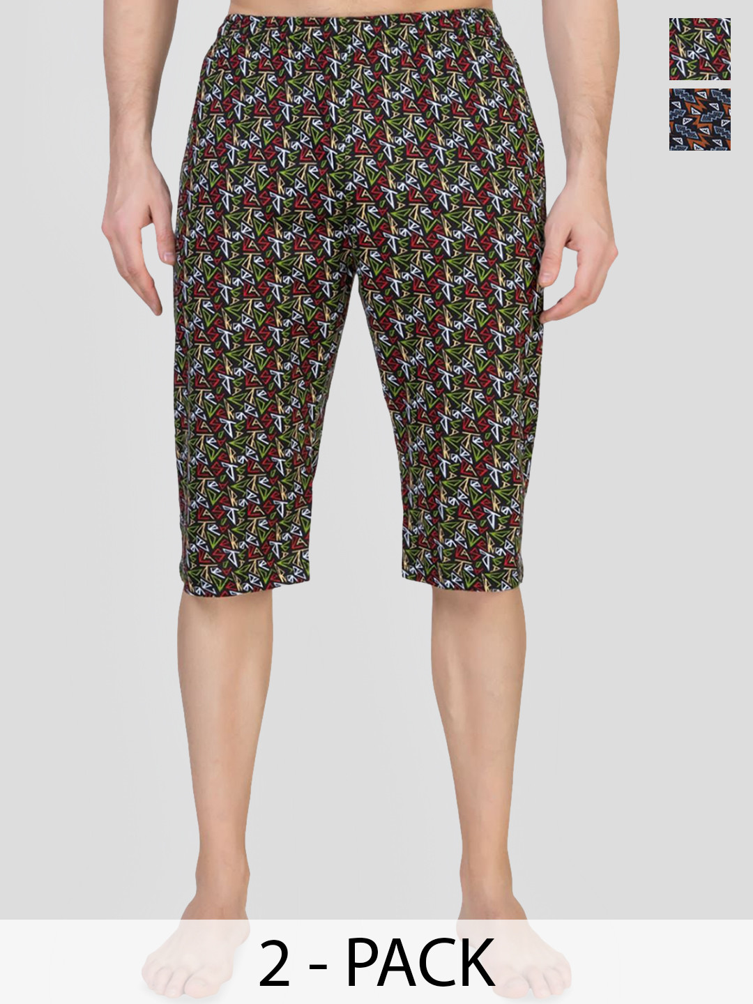 

ZEFFIT Men Printed Running Shorts PACK OF 2, Multi