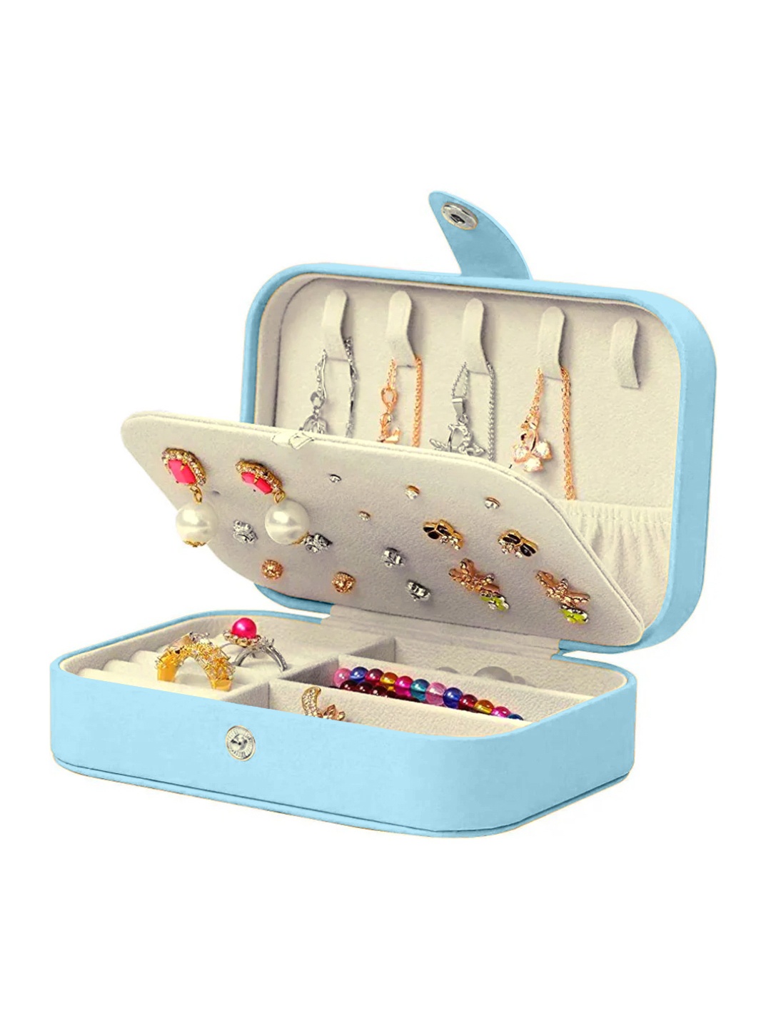

Cortina Coral Zipper Portable Jewellery Storage Organiser, Blue