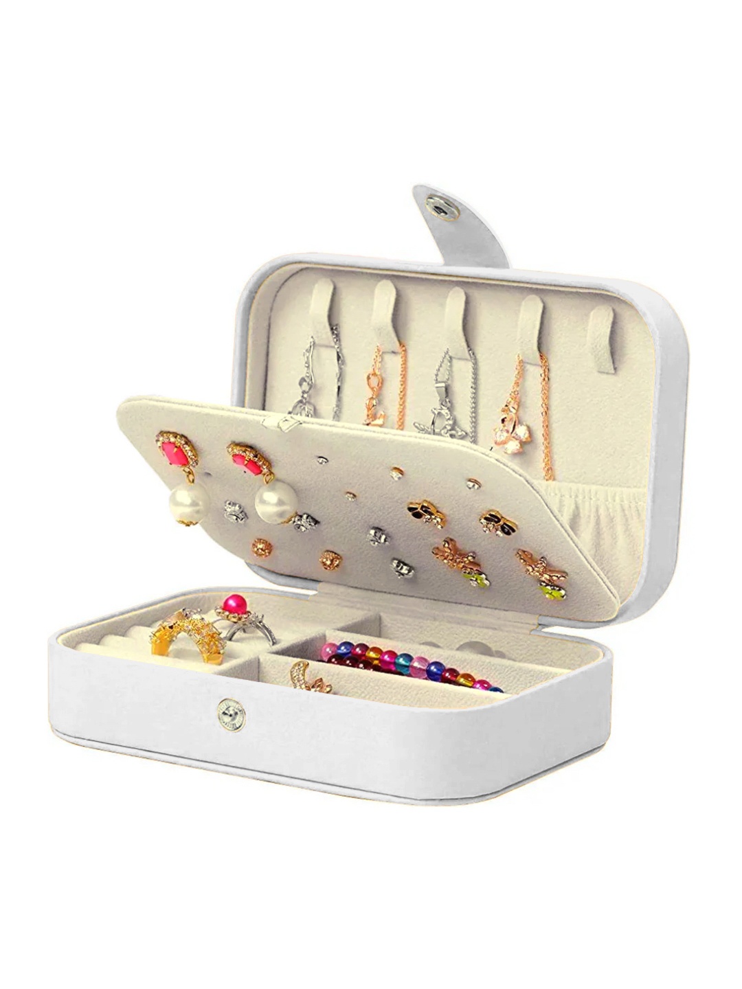 

Cortina White Zipper Portable Jewellery Storage Organiser
