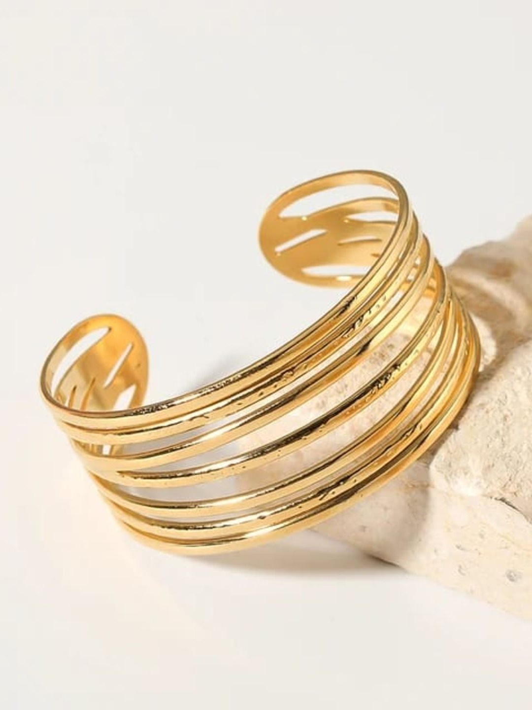 

KRYSTALZ Gold Plated Stainless Steel Cuff Bracelet