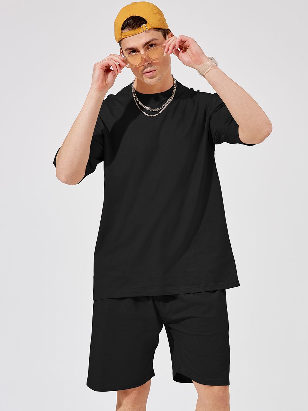 

Maniac Pure Cotton T-Shirt & Shorts, Black