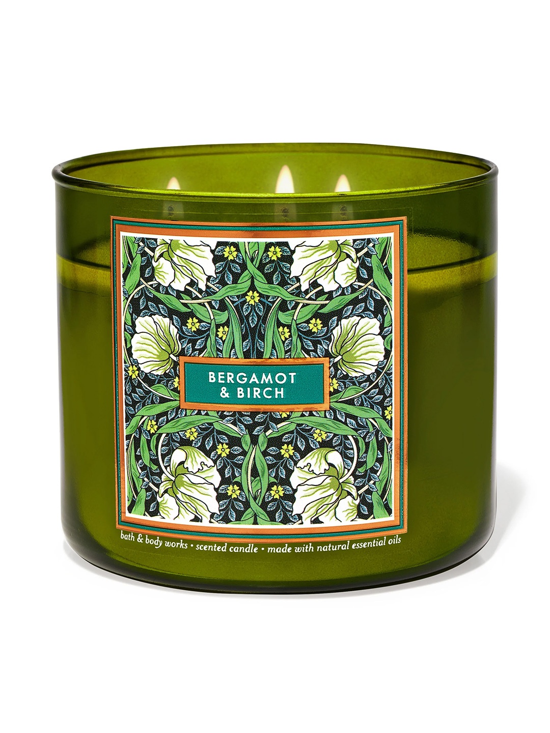 

Bath & Body Works Bergamot + Birch 3-Wick Candle - 411 g, Green