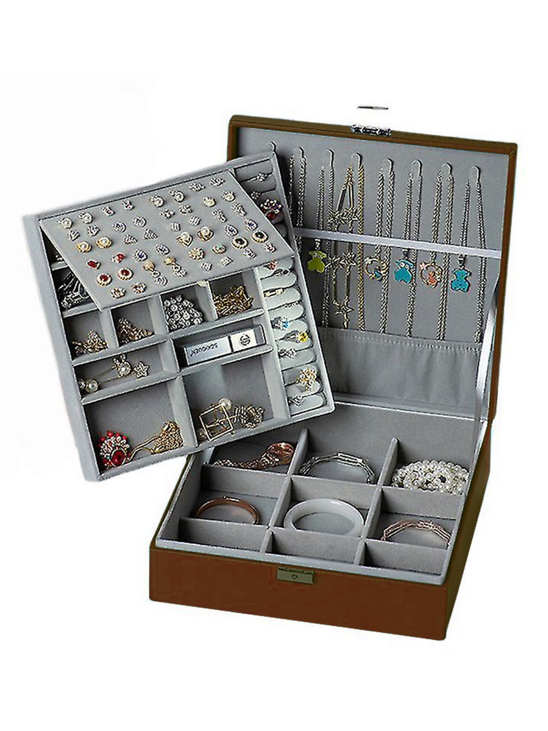 

Cortina Brown Portable Jewellery Storage Organiser