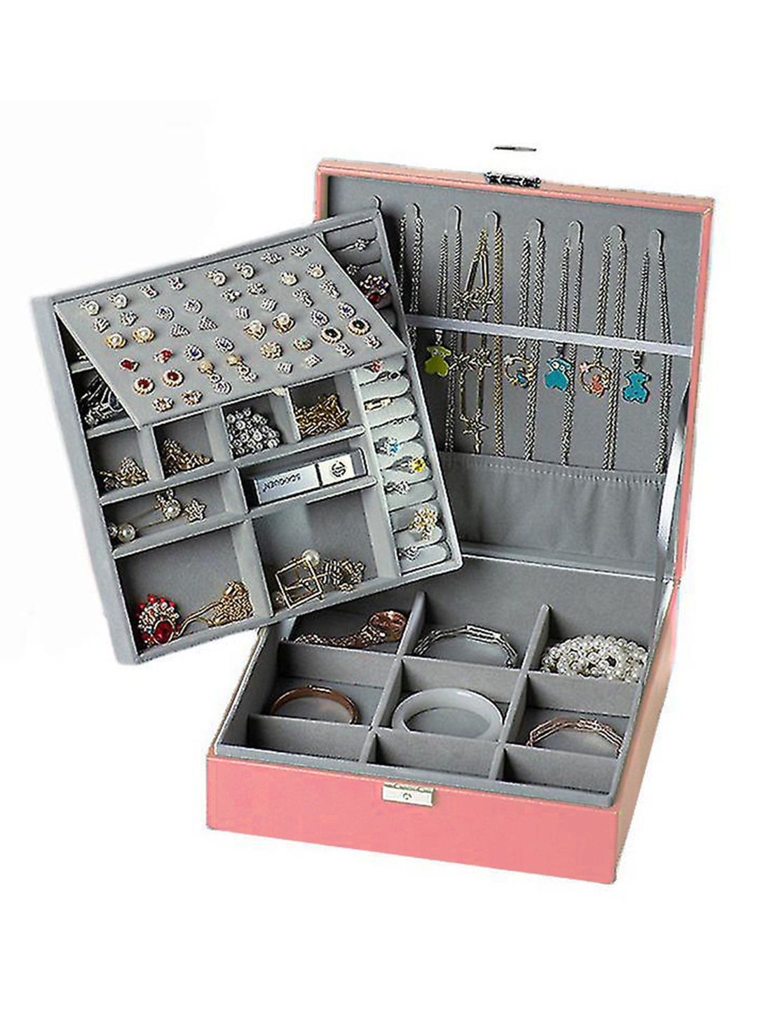 

Cortina Peach-Coloured Portable Jewellery Storage Organiser