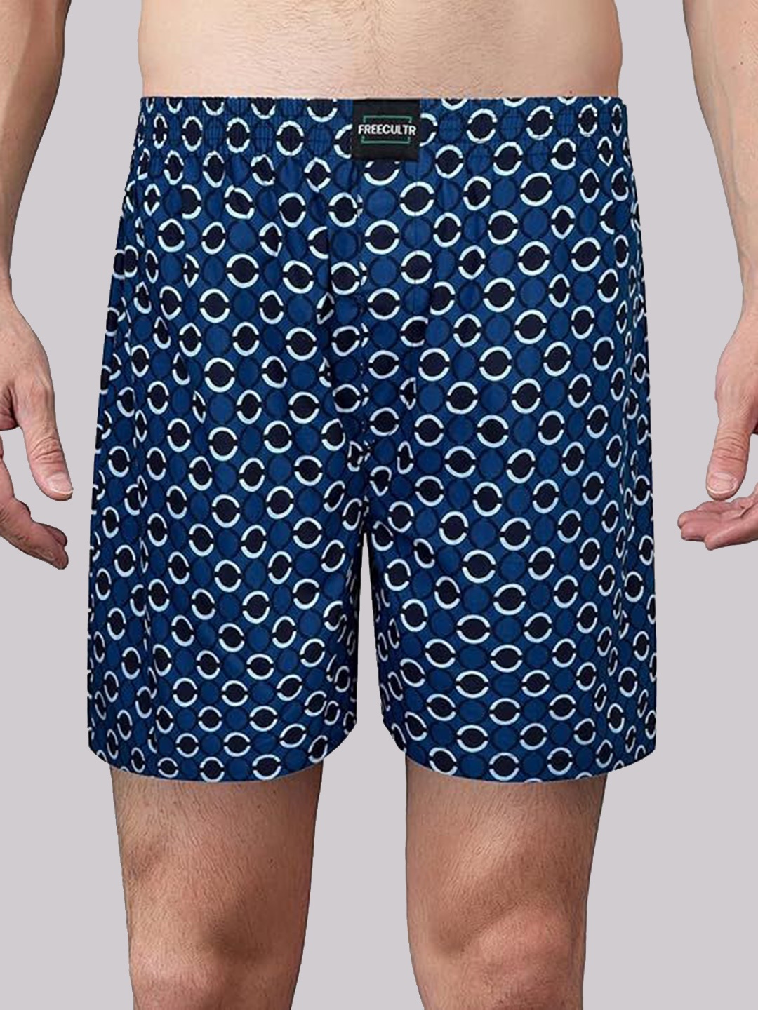

FREECULTR Printed Cotton Boxer FC-PRNT-BXR-RBLUE-01_L-Ring Blue