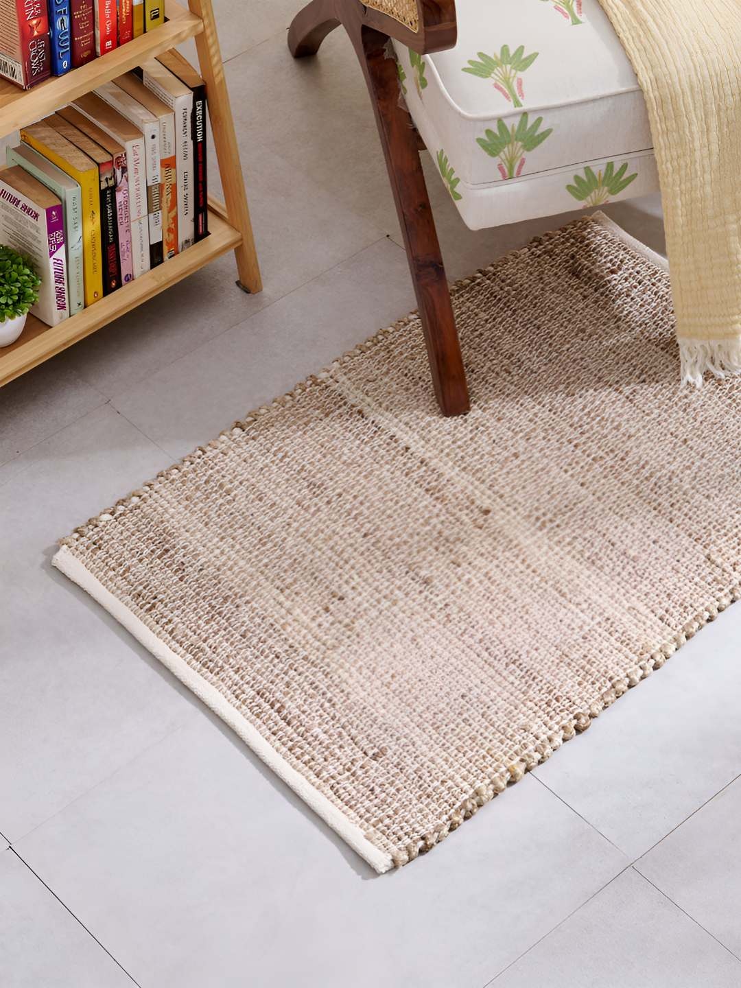 

Home Centre Beige & Brown Jute Rectangular Floor Mat