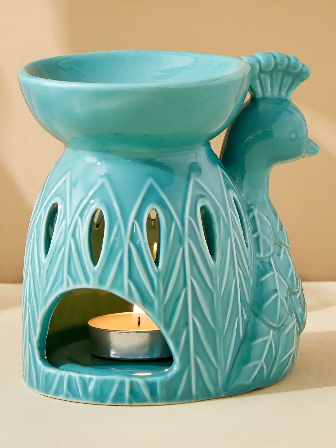 

Home Centre Green Ceramic Aroma Oil Diffusers, Teal