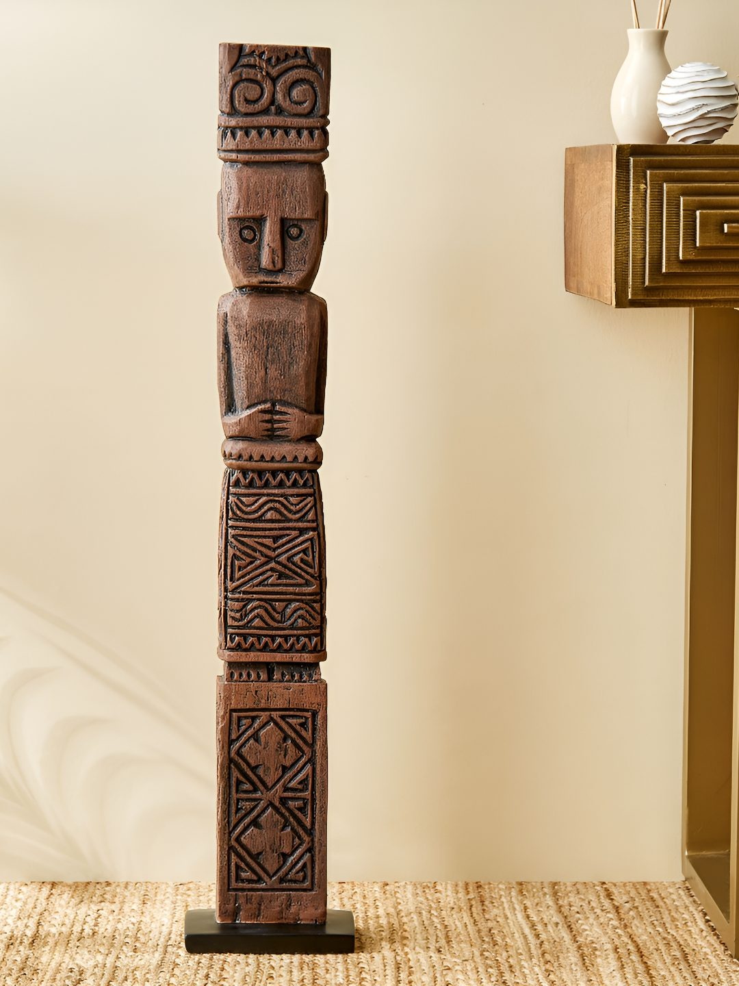 

Home Centre Brown Textured Figurine Showpiece