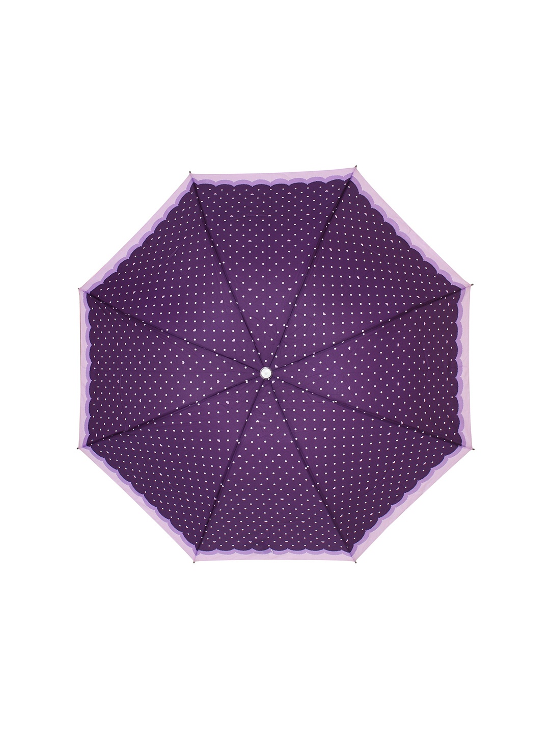 

LOOM LEGACY Manual 3 Fold Polka Dot Printed Umbrella, Purple