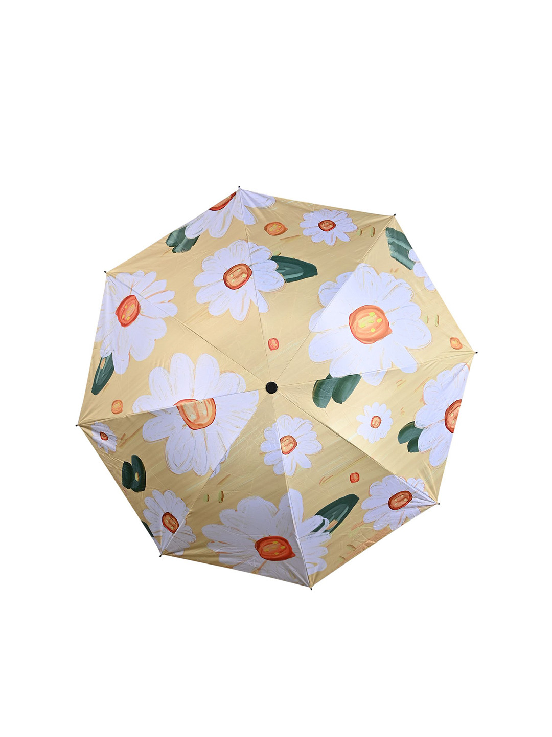 

LOOM LEGACY Manual 3 Fold Floral Printed Umbrella, Yellow