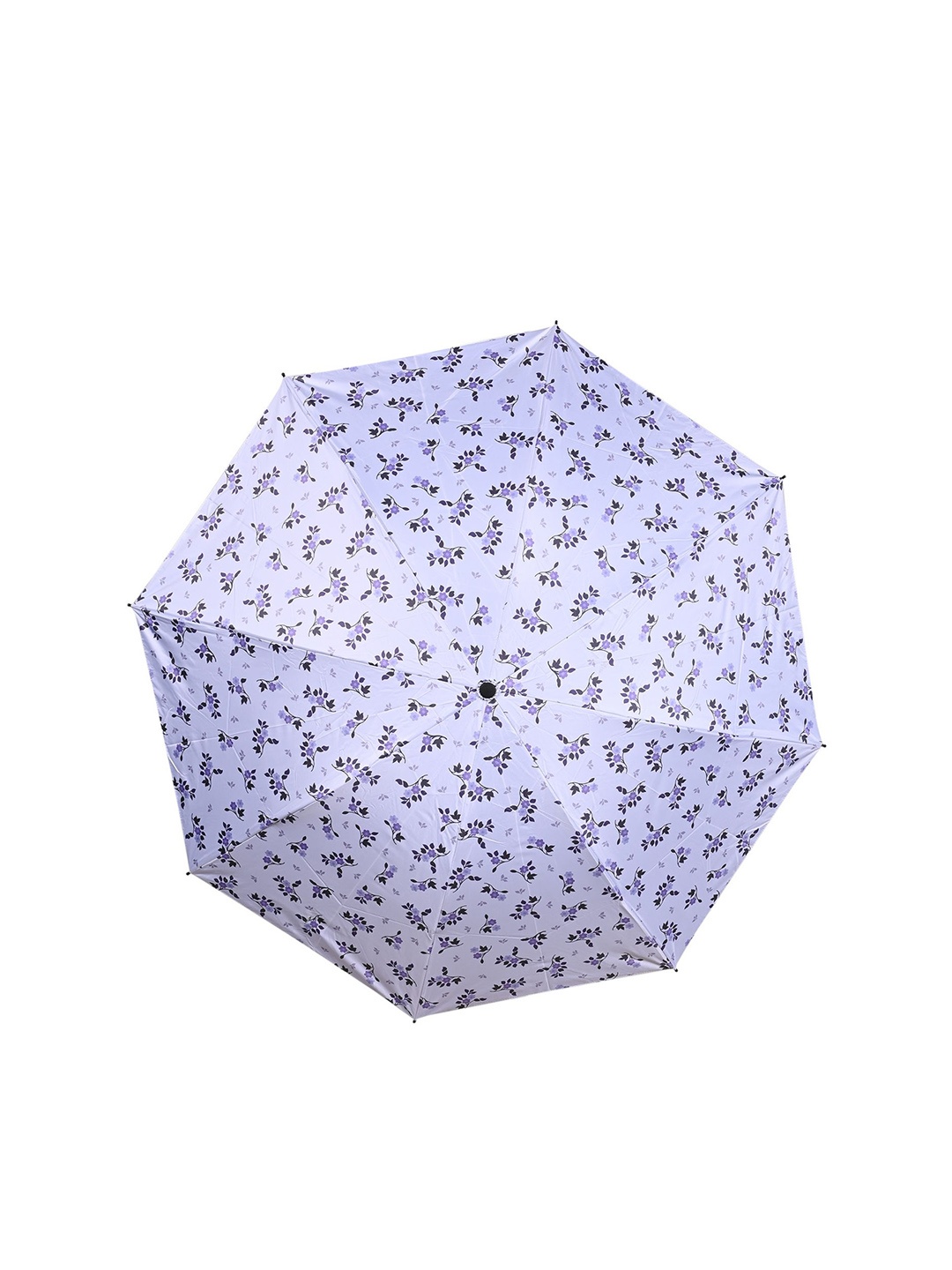 

LOOM LEGACY Manual 3 Fold Floral Printed Umbrella, Purple