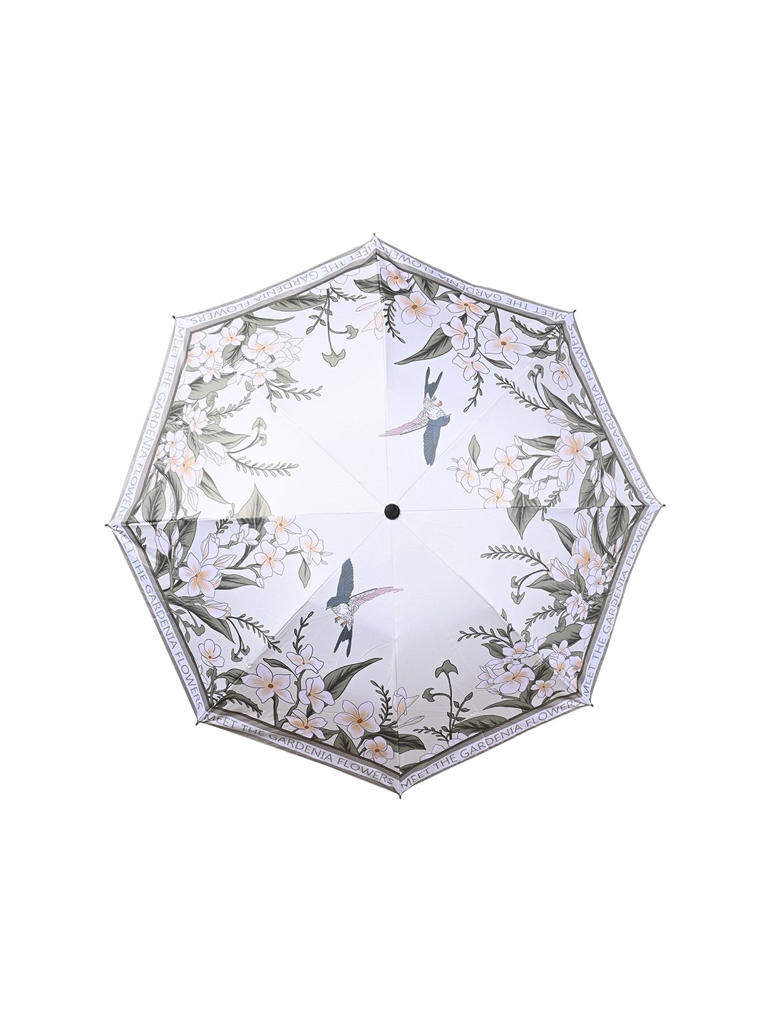 

LOOM LEGACY Manual 3 Fold Floral Printed Umbrella, Green