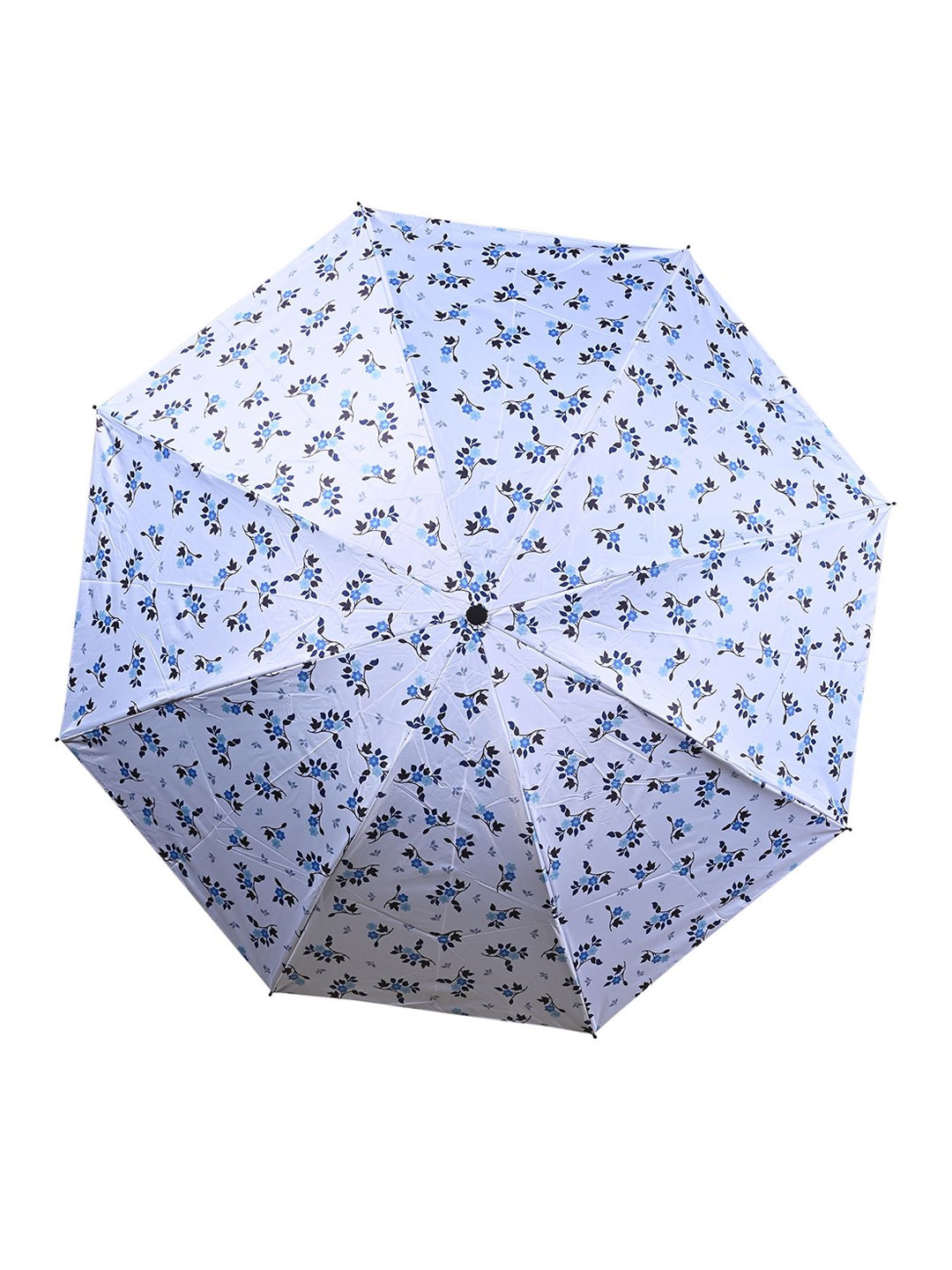 

LOOM LEGACY Manual 3 Fold Floral Printed Umbrella, Blue