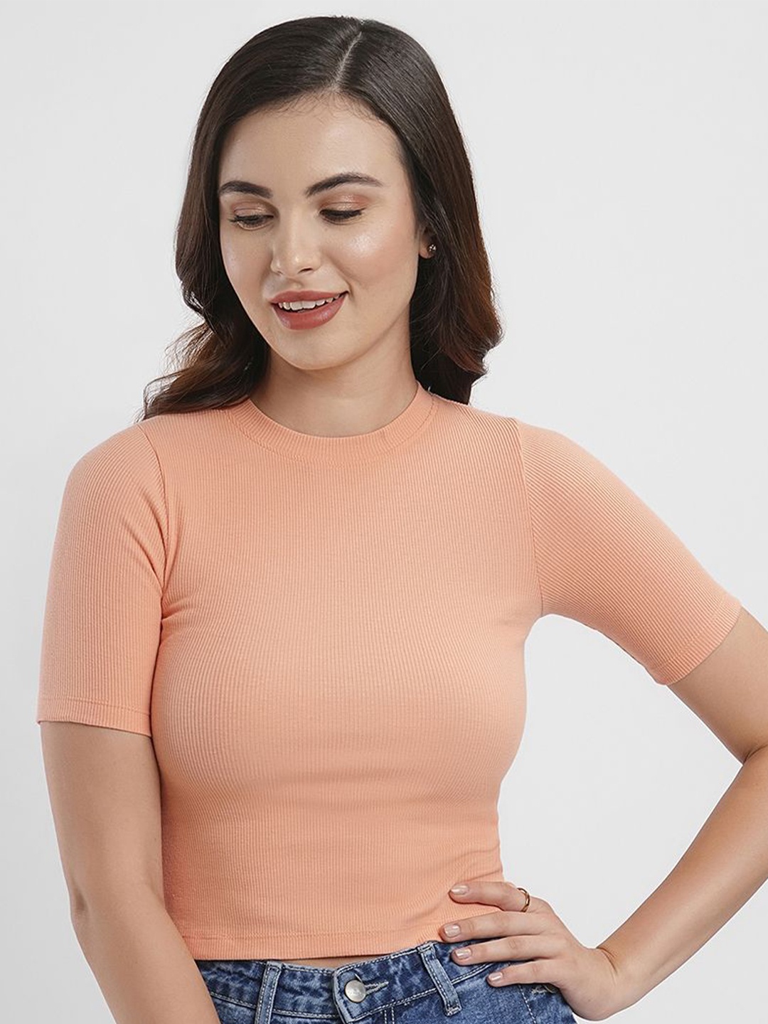 

Bombay High Cotton Top, Peach