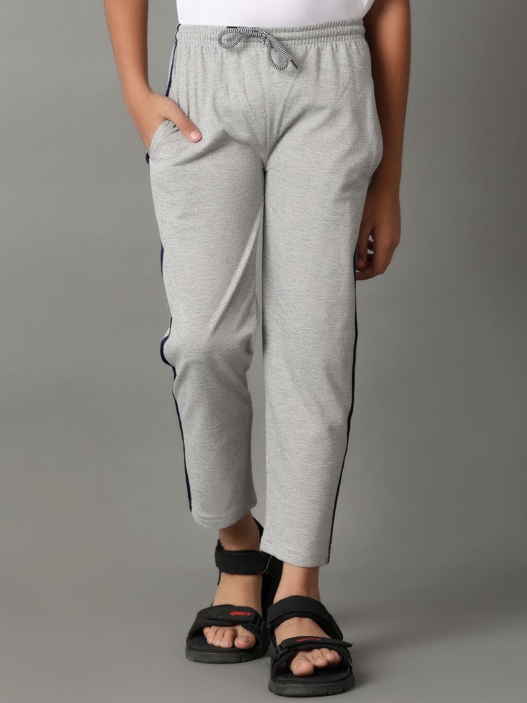

V-Mart Boys Cotton Trousers, Grey melange