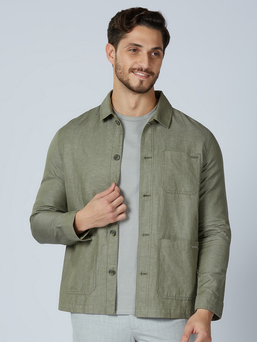 

ONEMILE Men without Crop Tailored Jacket, Green