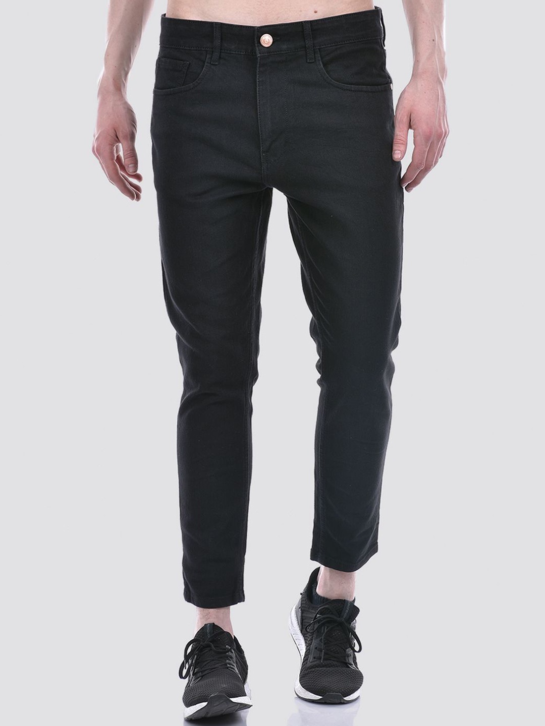 

Numero Uno Men Solid Tapered Fit Sustainable Stretchable Jeans, Black
