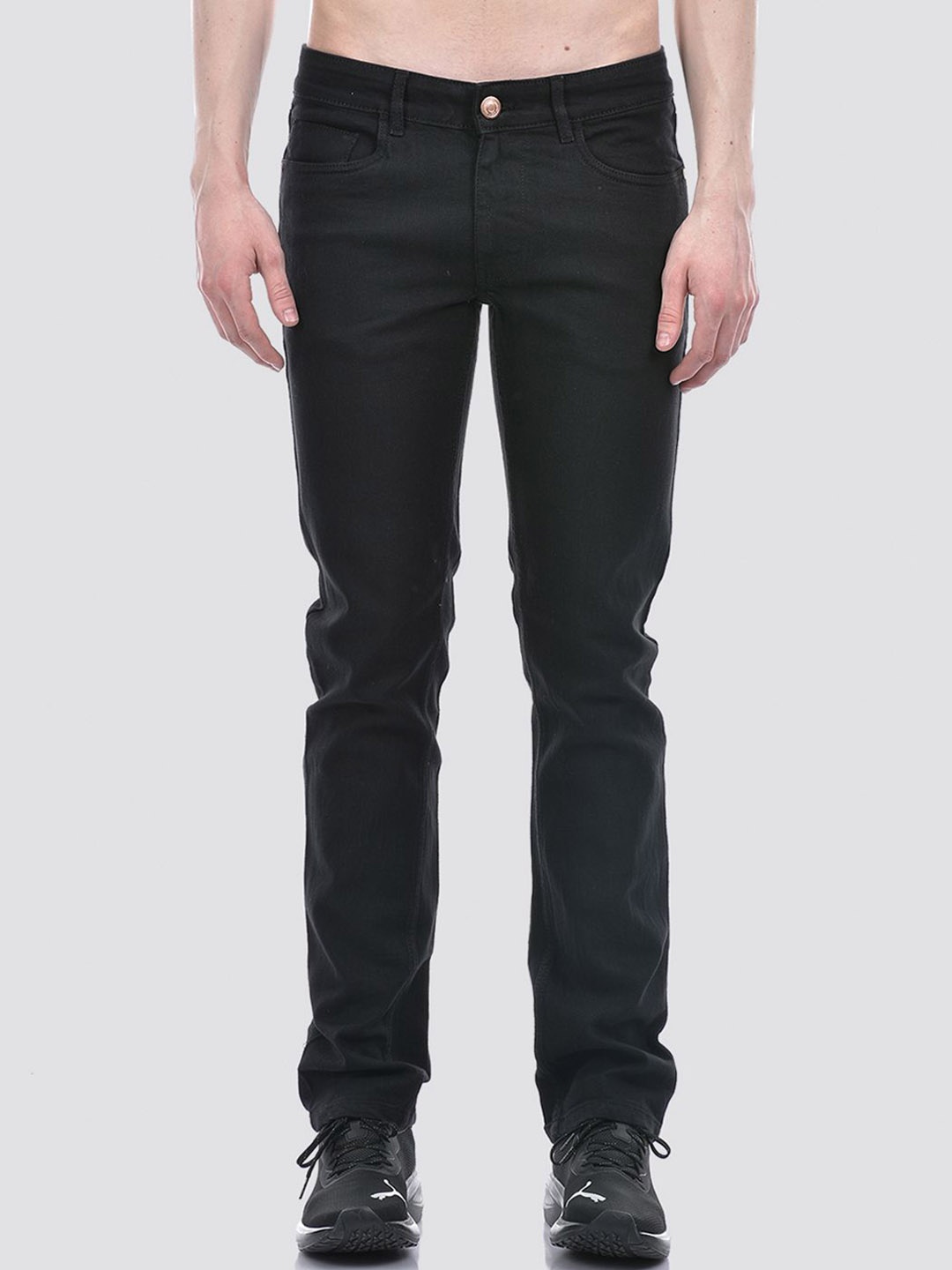 

Numero Uno Men Solid Slim Fit Sustainable Stretchable Jeans, Black