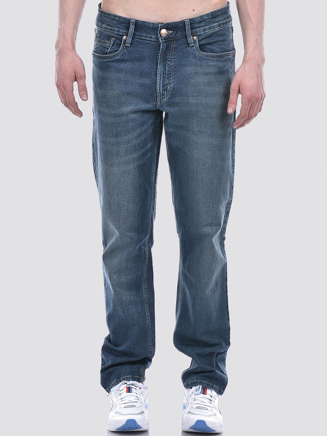

Numero Uno Men Solid Straight Fit Sustainable Stretchable Jeans, Blue