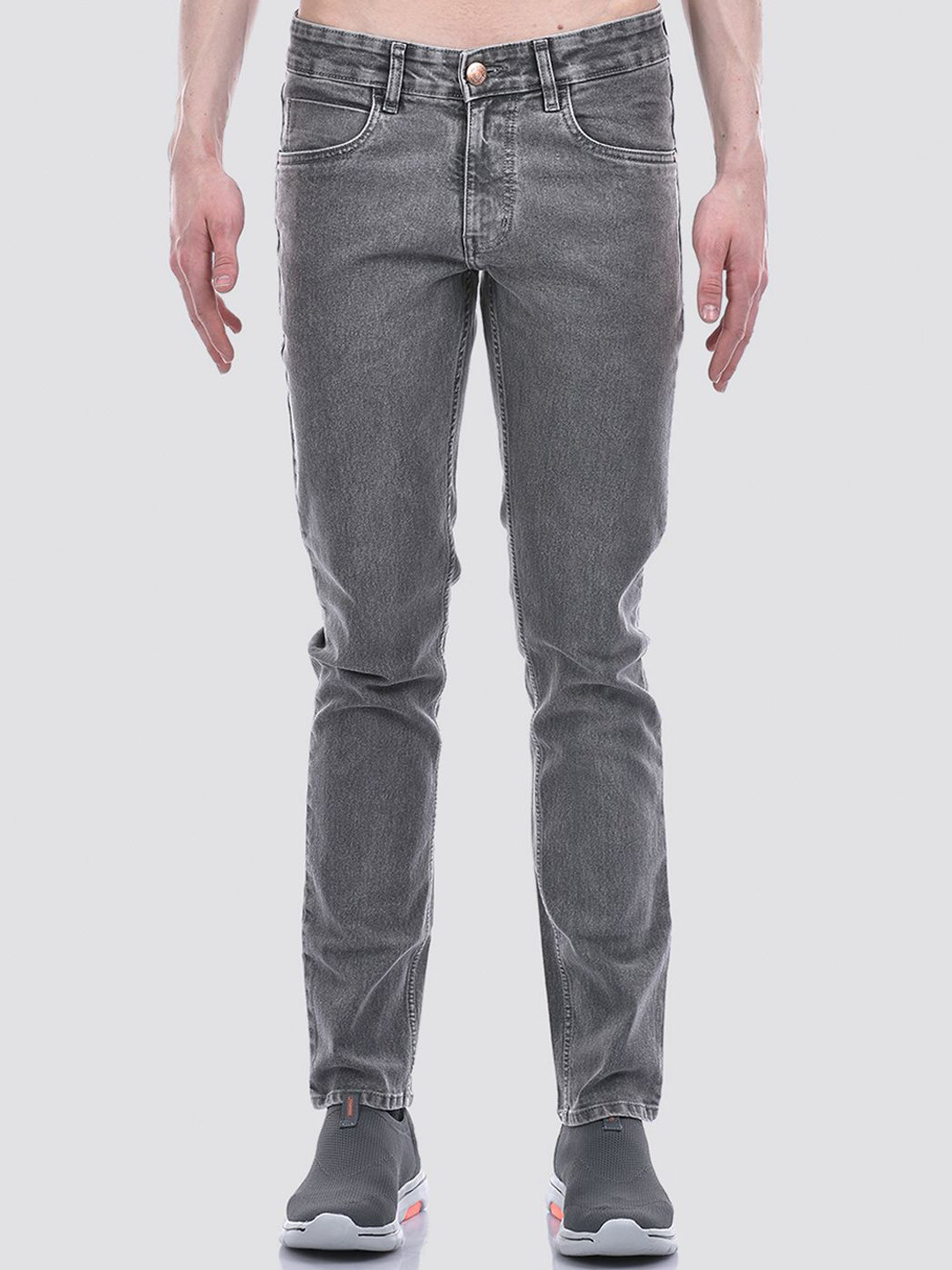 

Numero Uno Men Solid Skinny Fit Sustainable Stretchable Jeans, Grey
